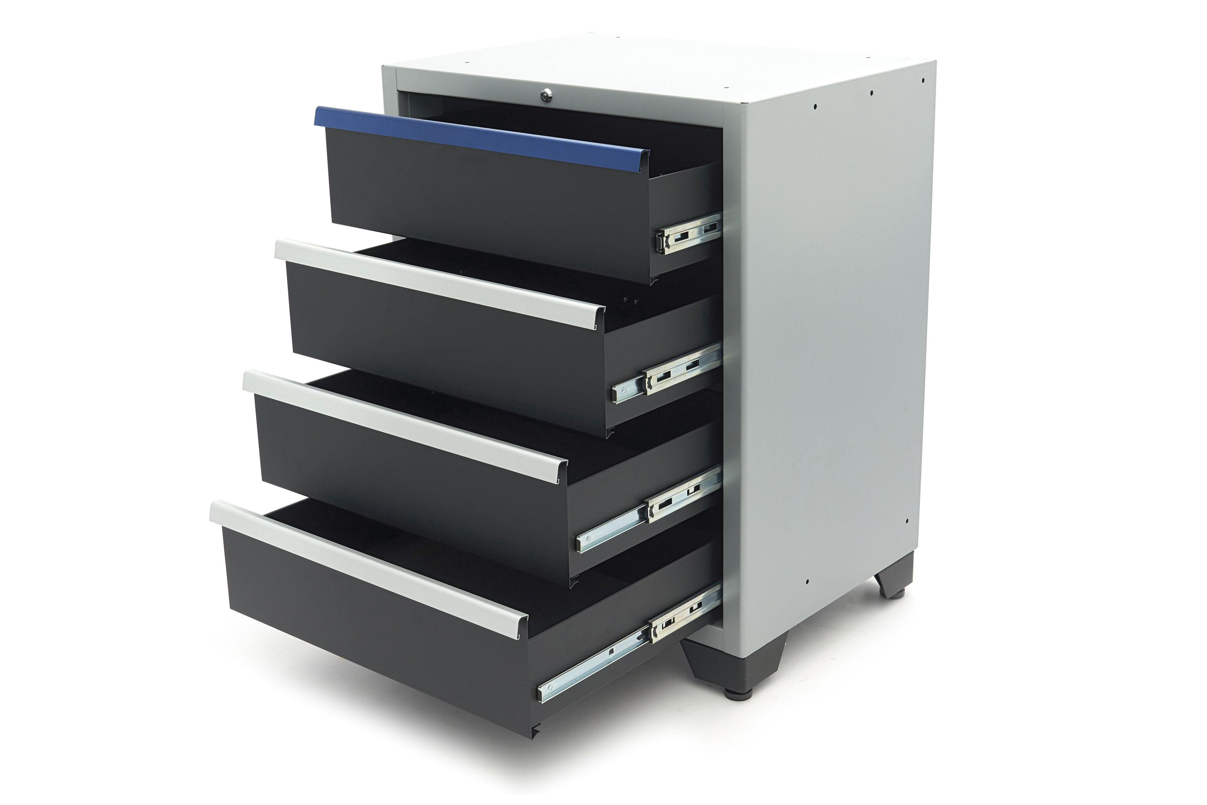 HBM 4 Cajones Deluxe Caja de herramientas Profesional para Organización del Taller negra azul Image 3