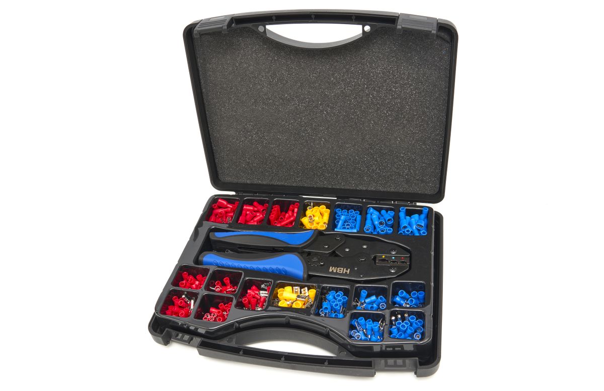 Conjunto de herramientas de crimpado de cables HBM de 552 piezas