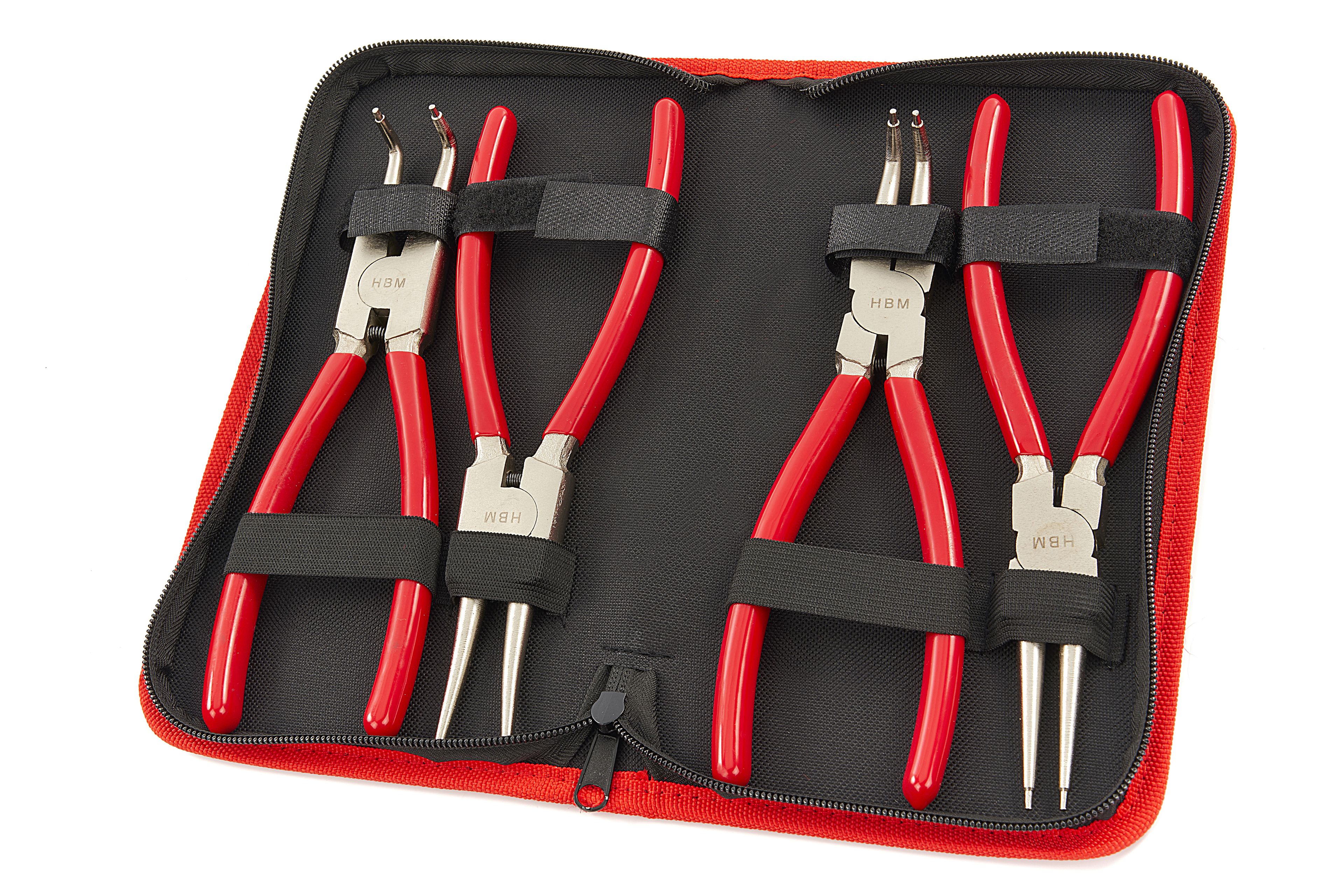 HBM Jeu de pinces à circlips de 225 mm 4 pièces Image 3