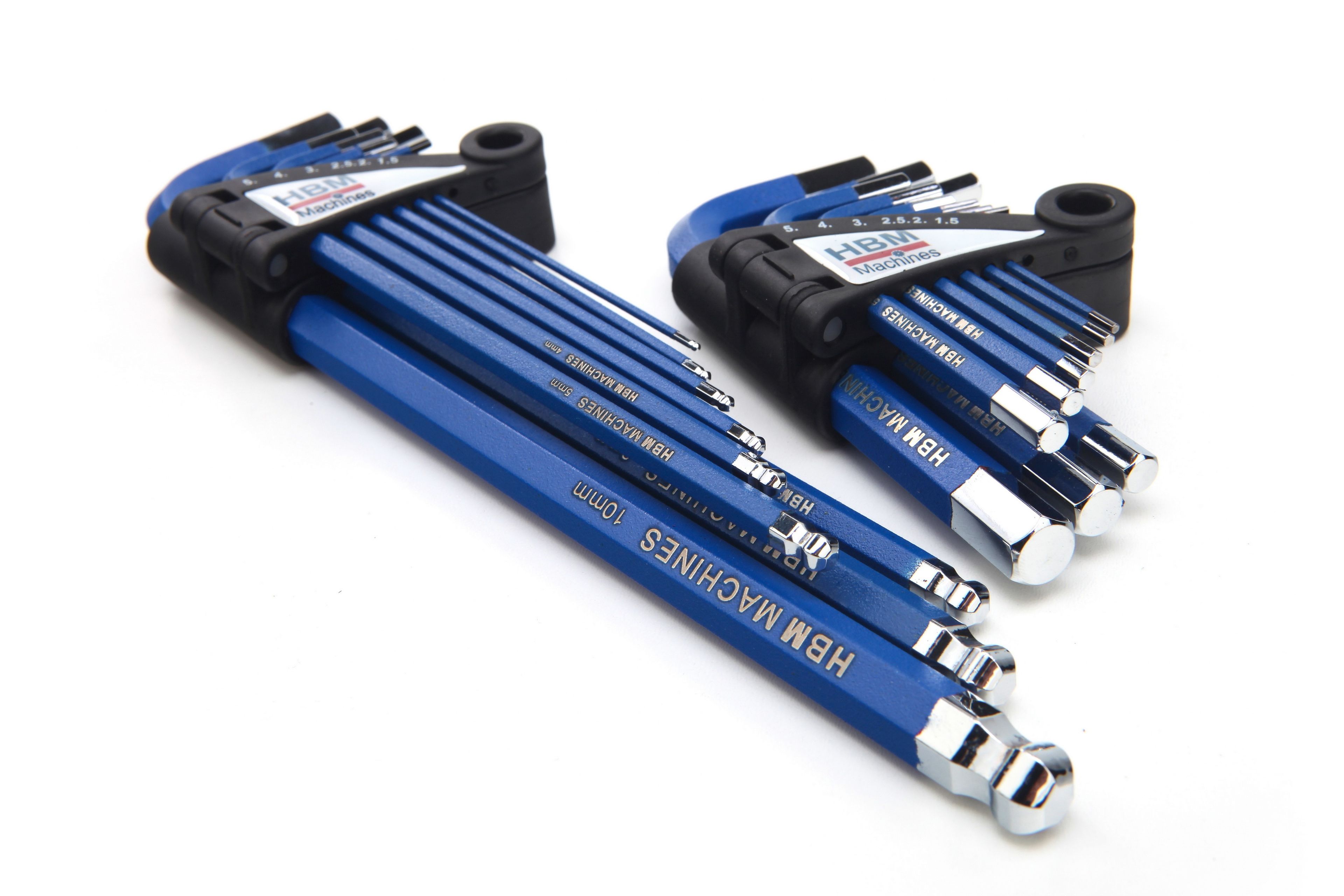 HBM metrische inbussleutel set, 9-delig Kort Image 2