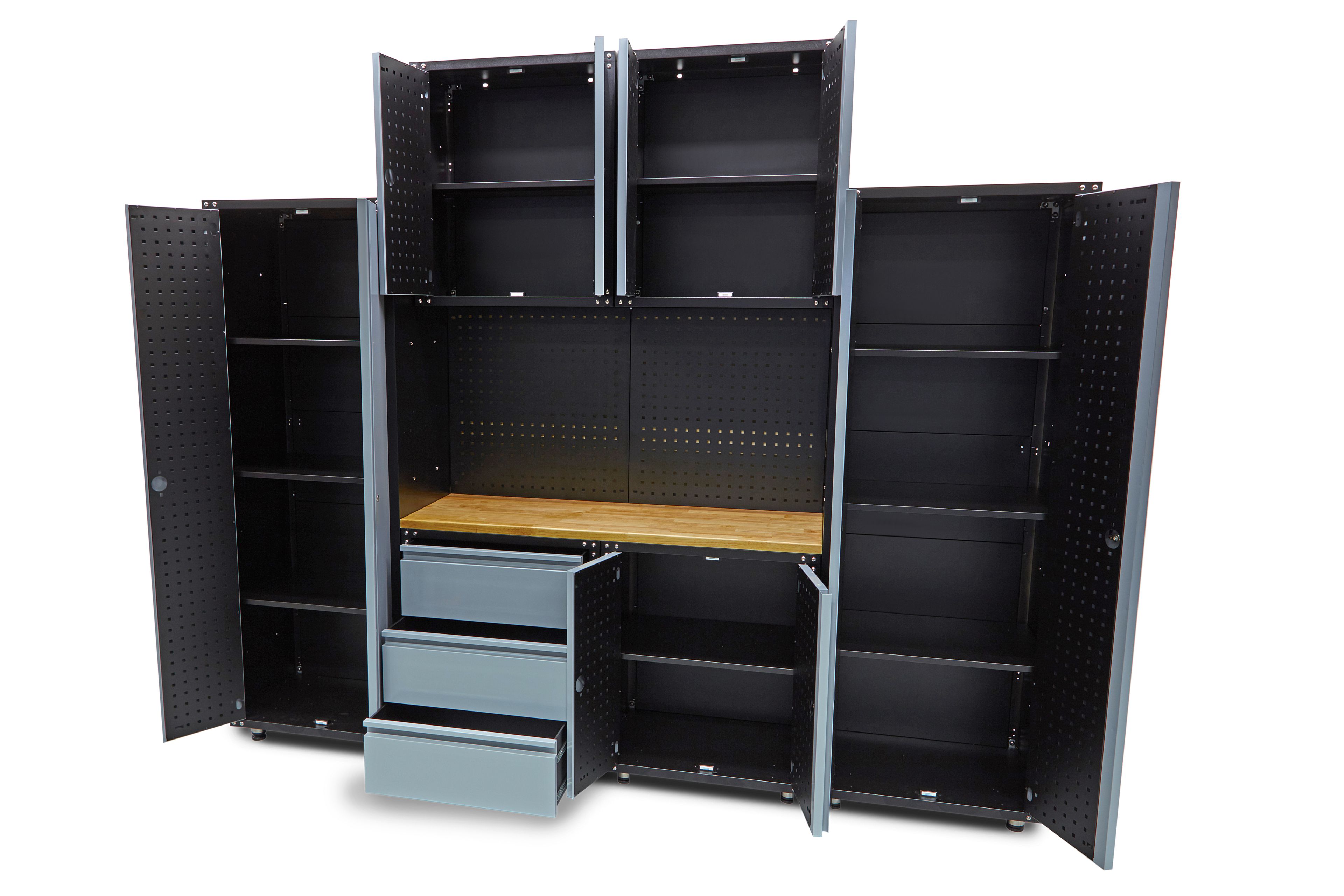 HBM premium werkplaatssysteem, 9-delig, grijs Image 9