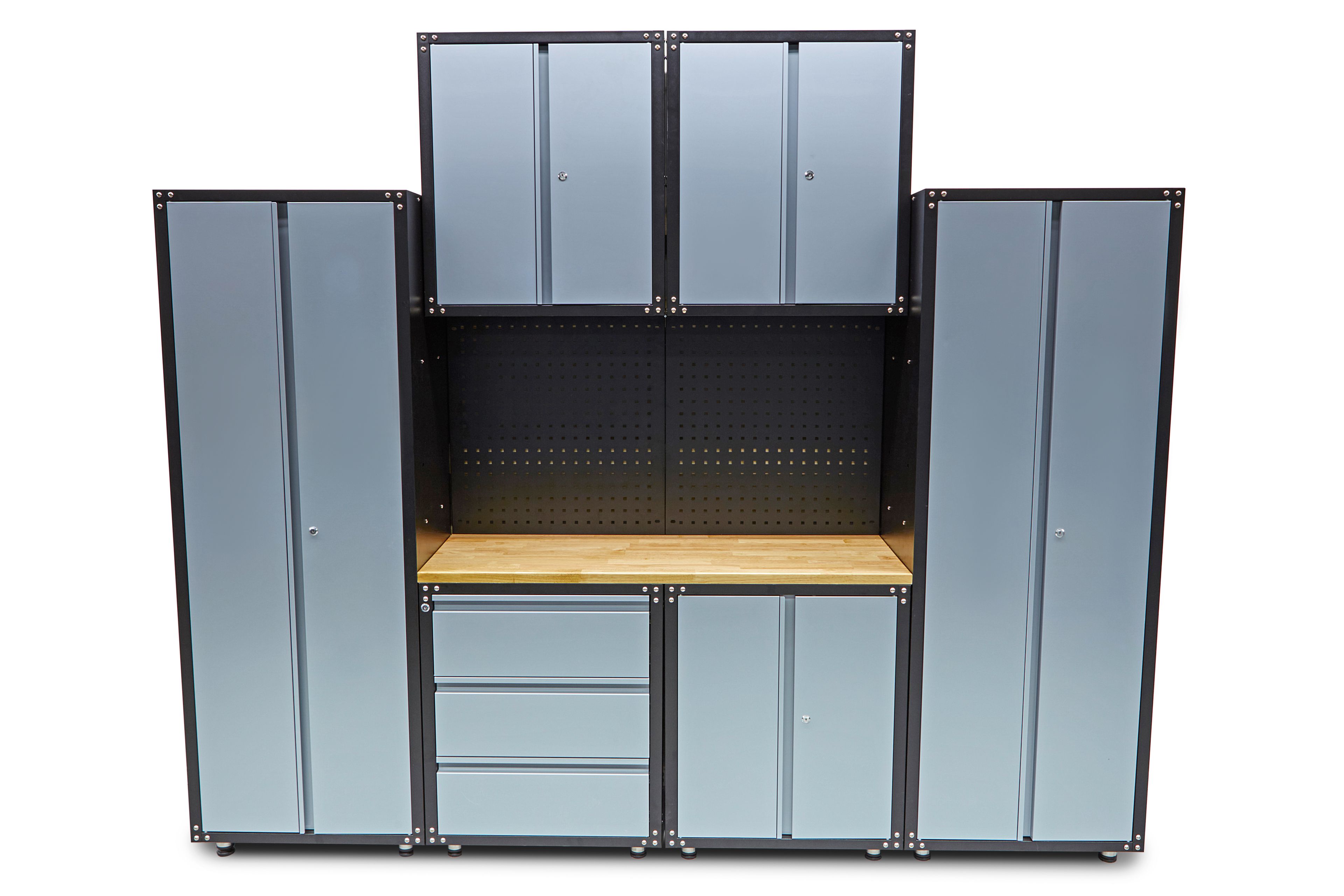 HBM premium werkplaatssysteem, 9-delig, grijs Image 2