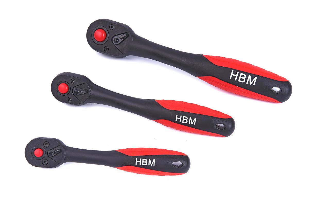 Ratchets premium profesionales HBM de 72 dientes rojo negro