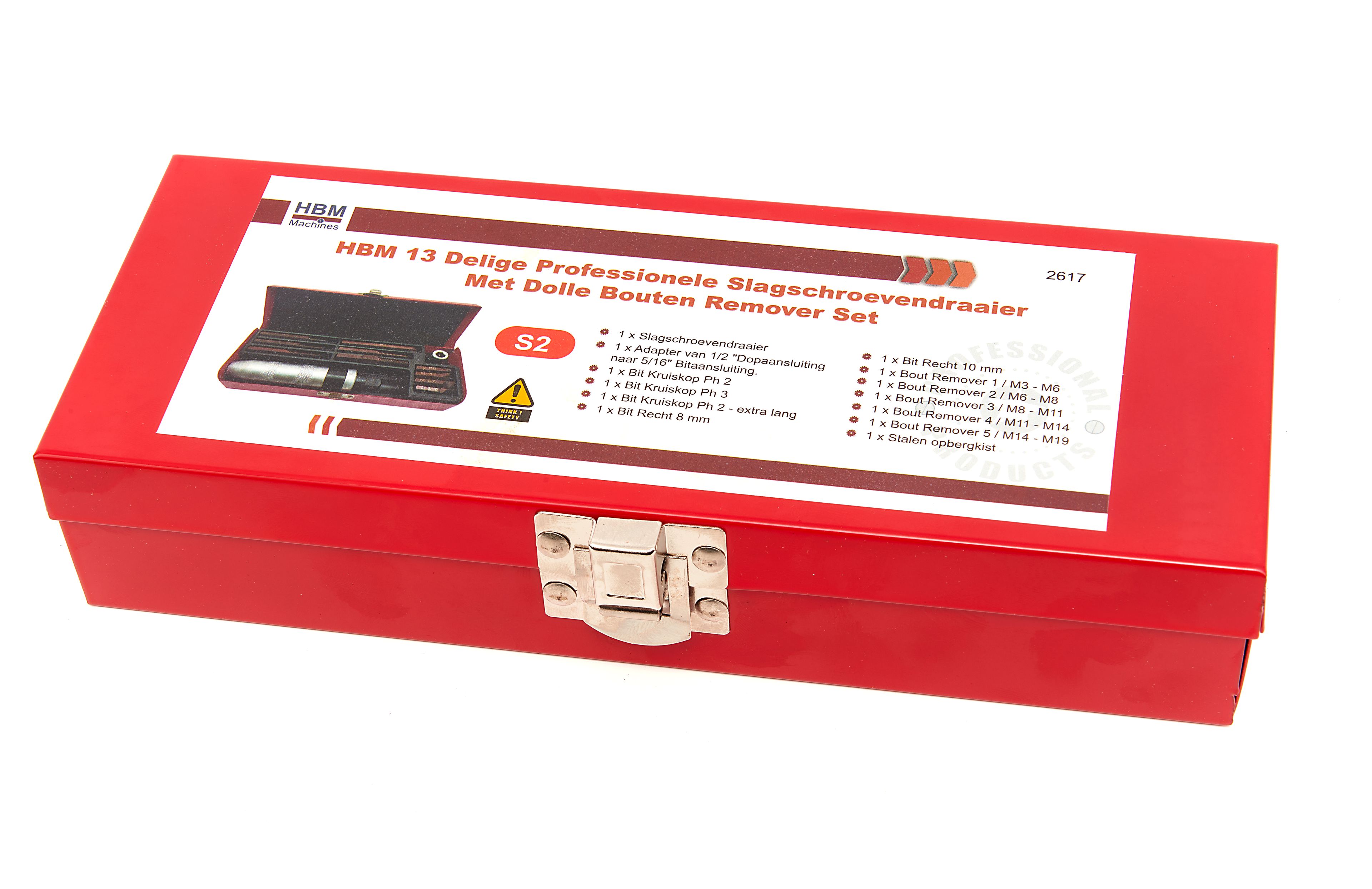 HBM 13 Delige Slagschroevendraaier Met Dolle Bouten Remover Set Image 9