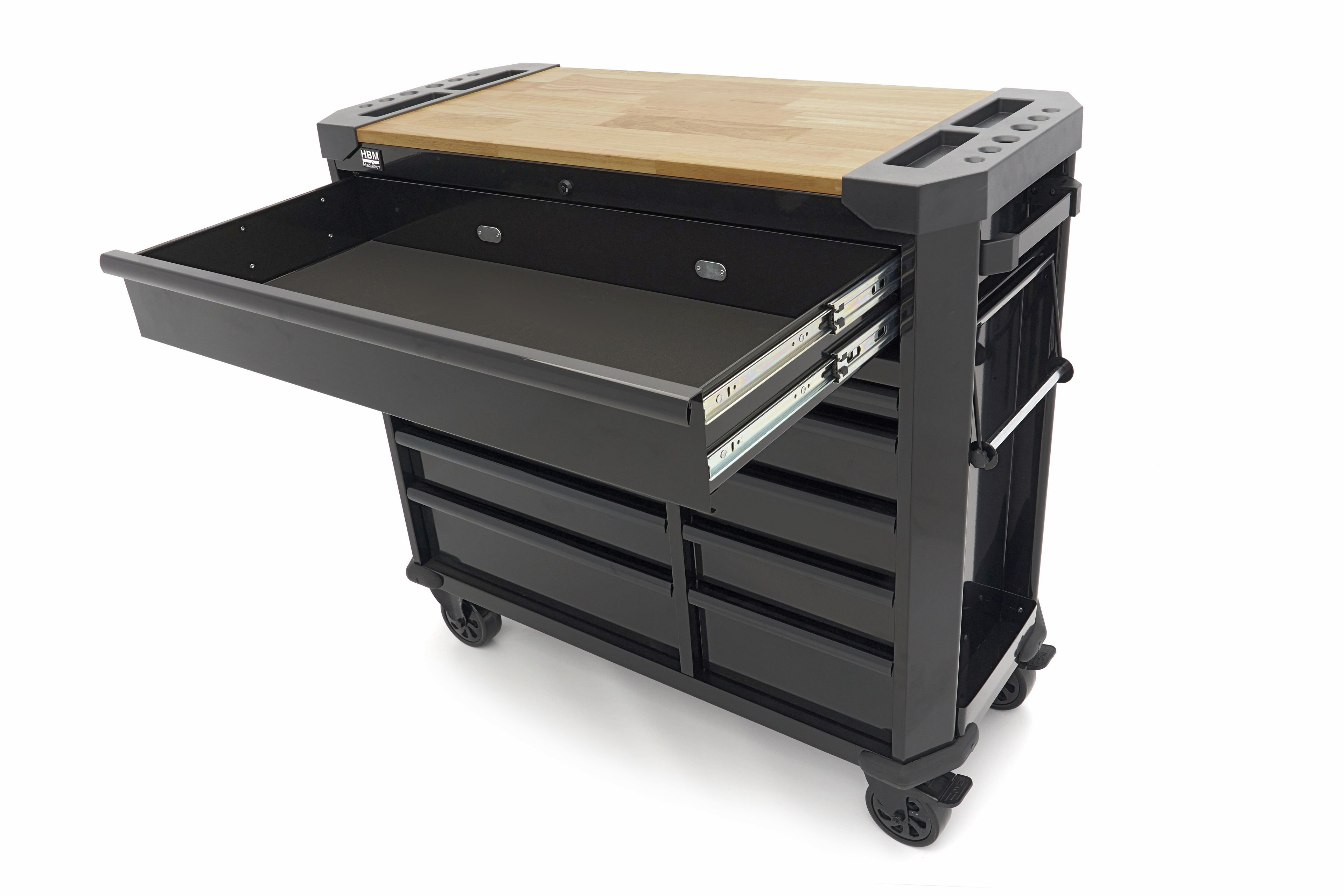 Carro de herramientas HBM de 11 cajones 109 cm negro Image 10