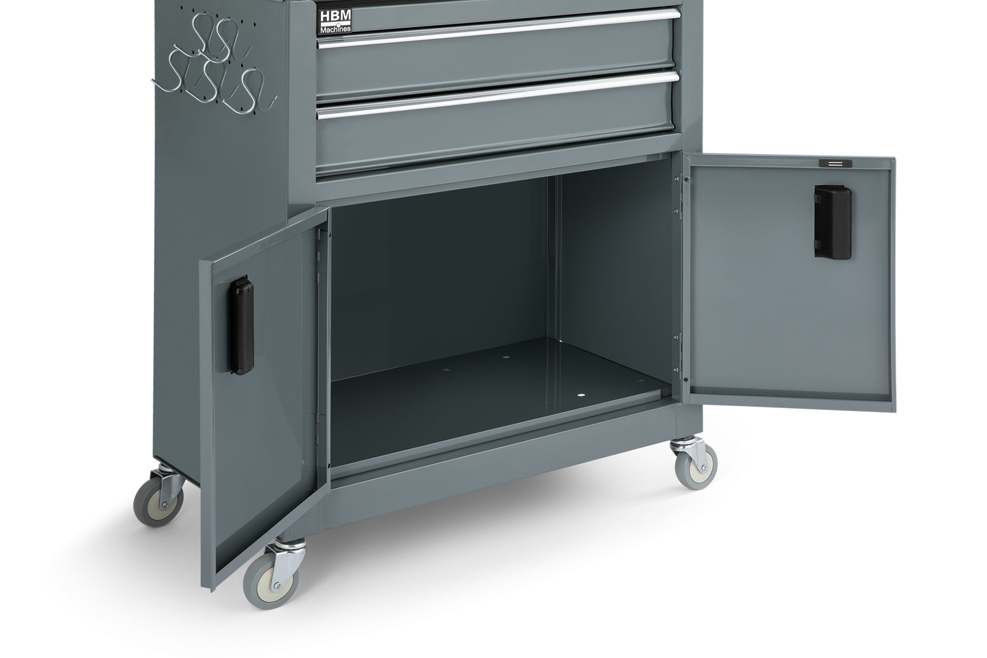HBM carrello porta attrezzi con armadio superiore, grigio, modello 2 Image 8