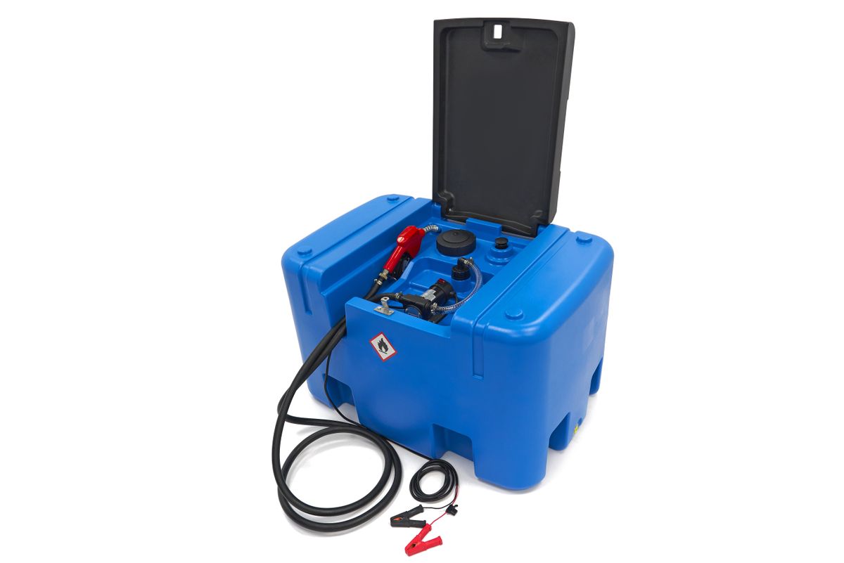 HBM Depósito móvil de gasoil en plástico 12 Volt 400 litros
