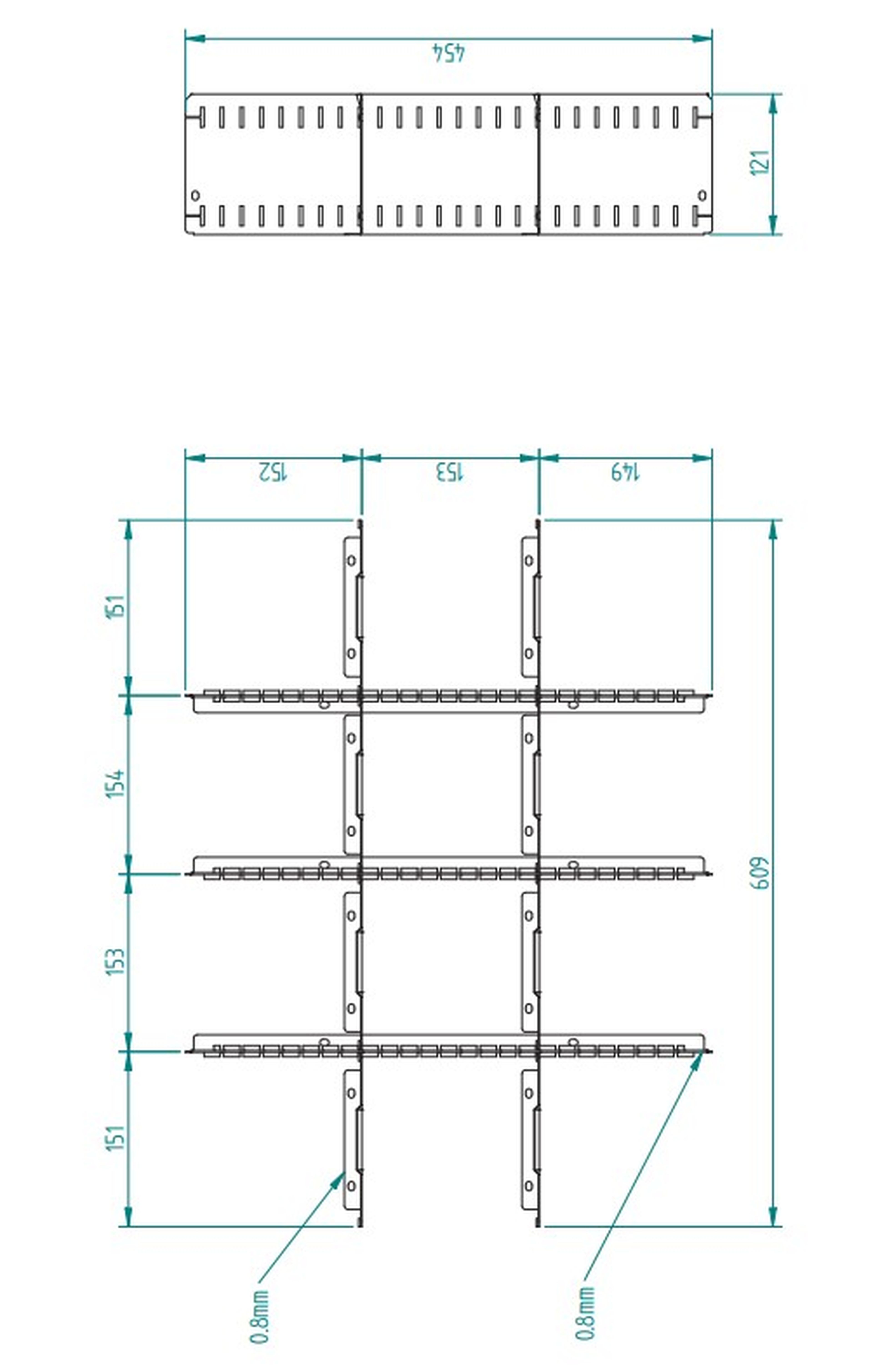 HBM tussenschot set 150 mm voor 1 lade Image 2