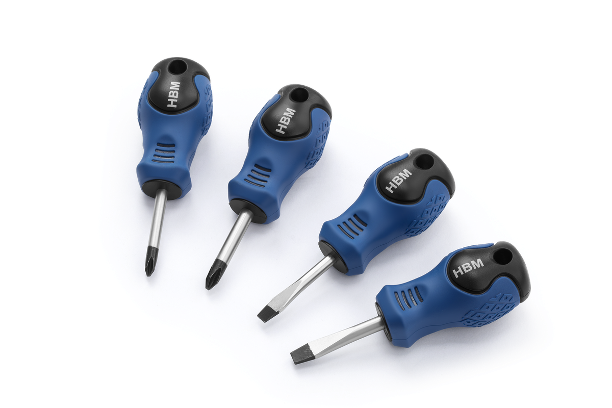 Set de destornilladores HBM Stubbie 4 piezas