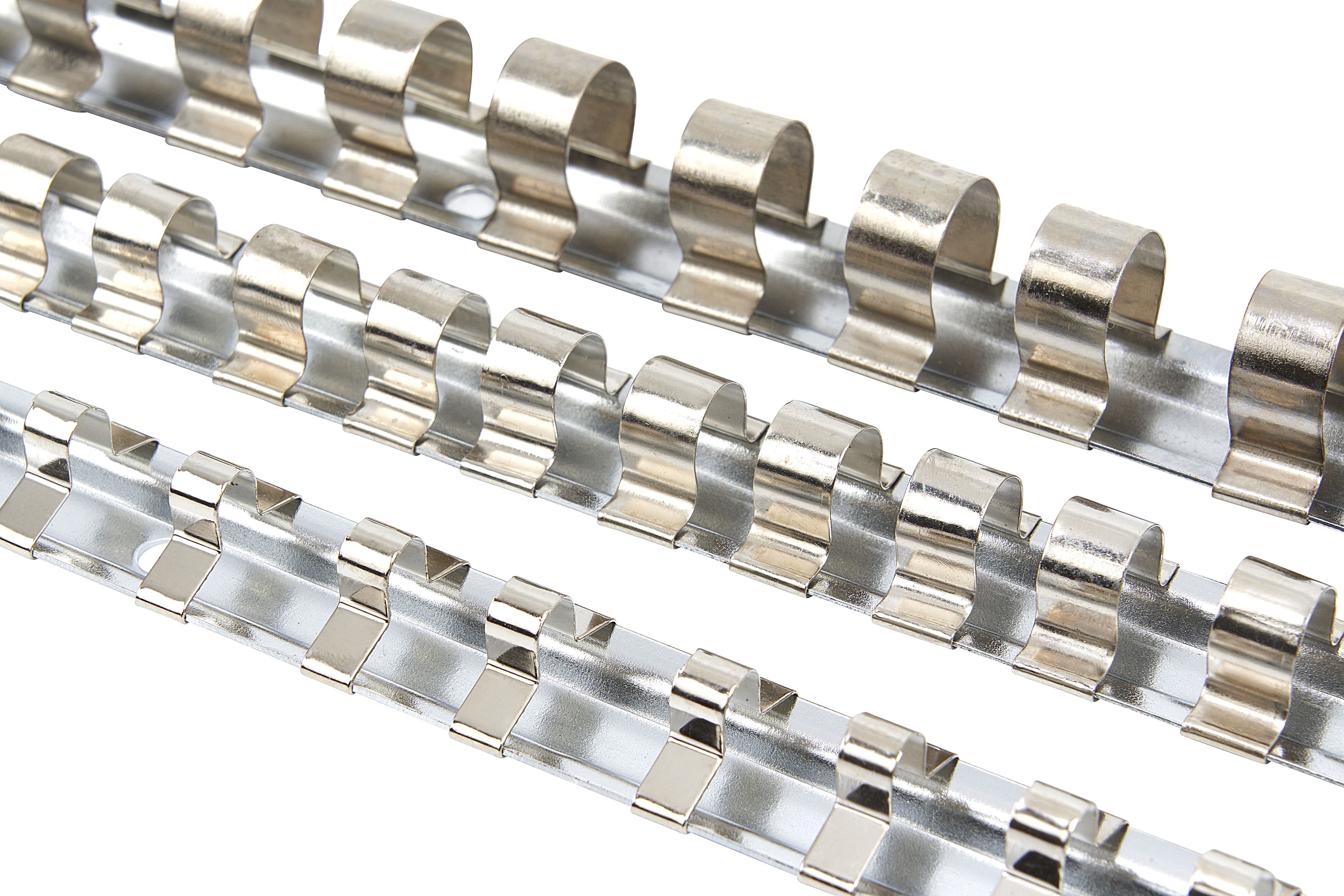 Ensemble de 3 rails à douille en métal HBM pour clés à douille de ¼ "- 3/8" "et 1/2" Image 2