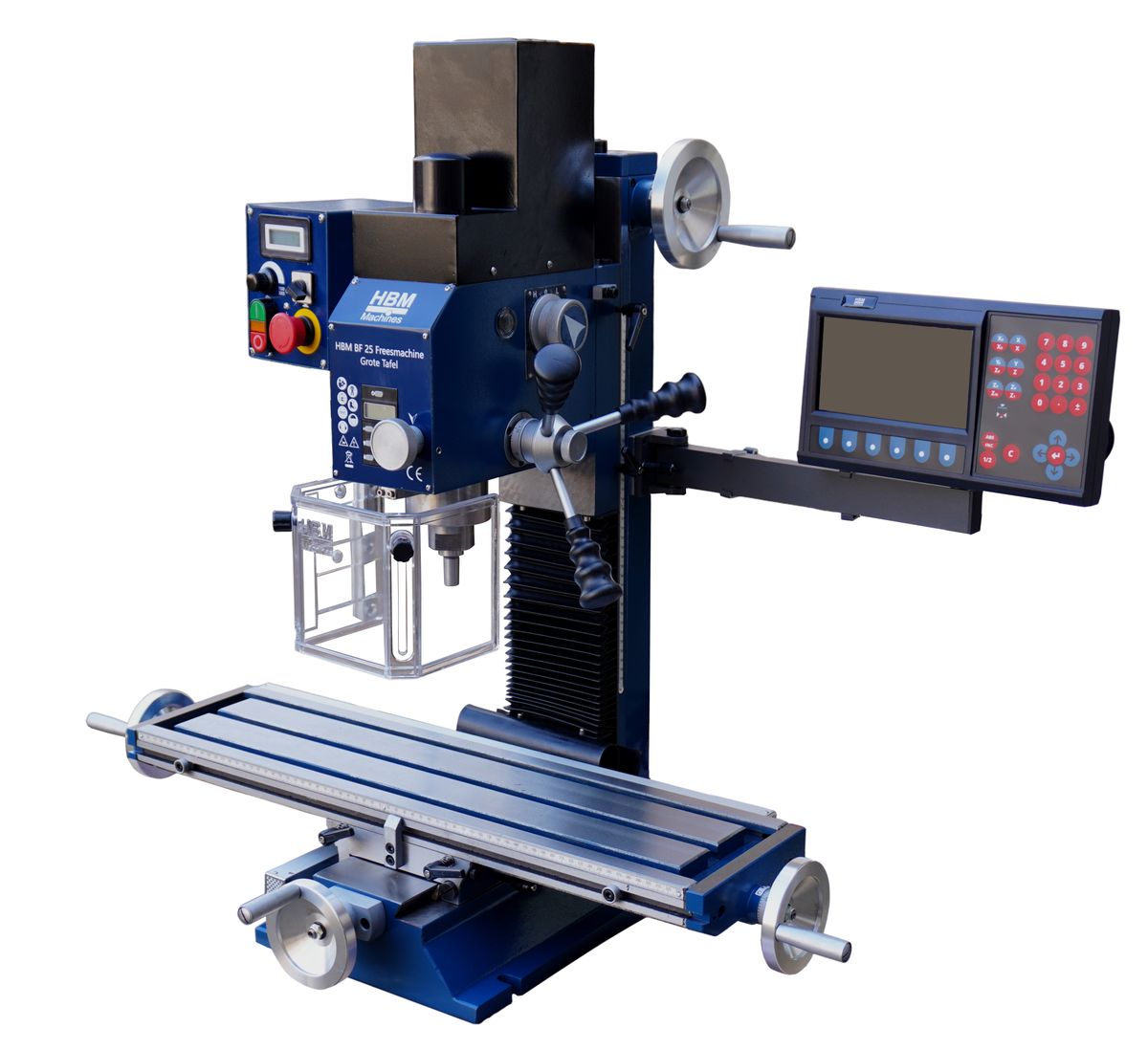 HBM fresadora BF 25 de HBM con mesa grande DRO