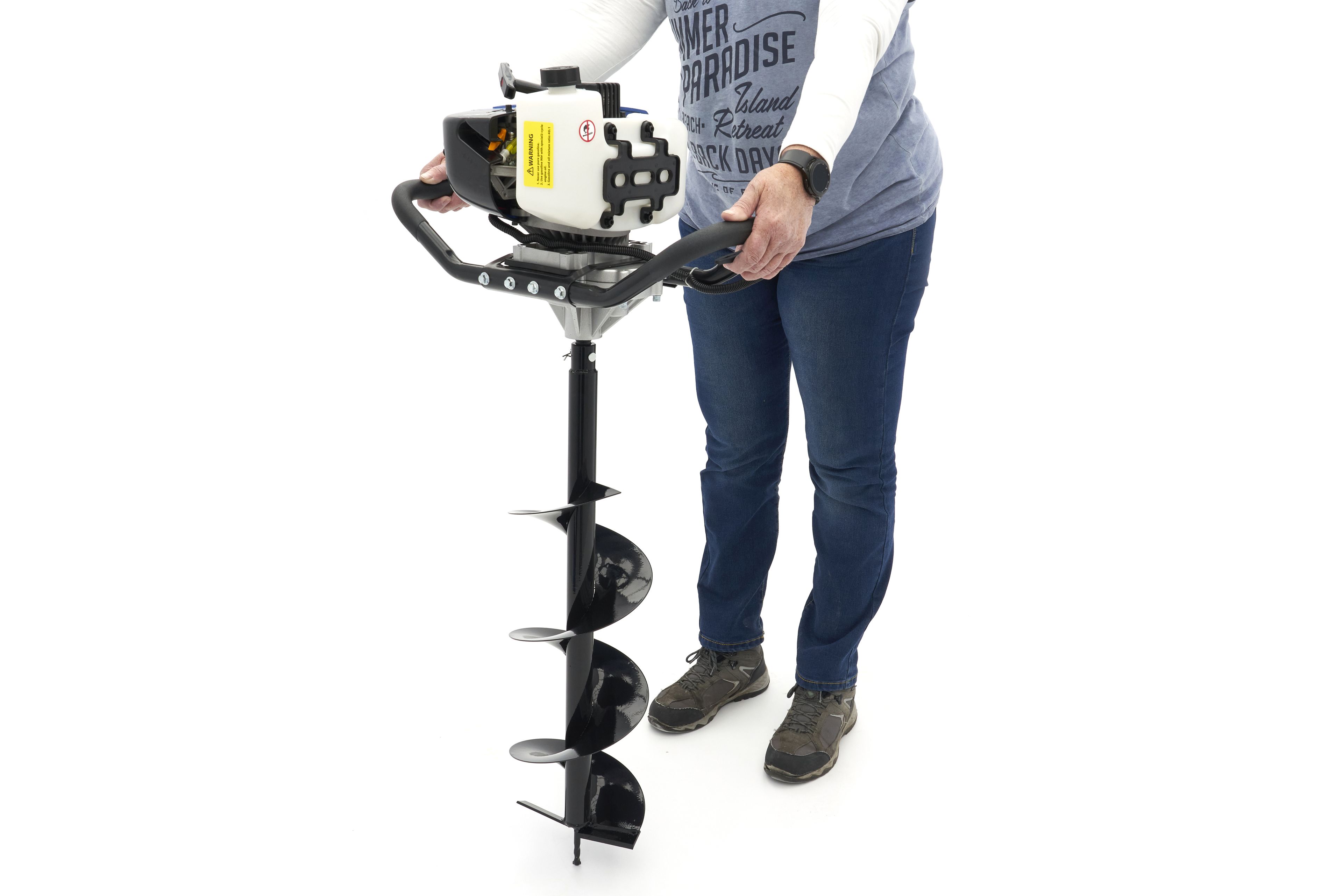 HBM 58 cc Professional Erdbohrer mit Benzinmotor - inklusive 3 Bohrer 100 / 150 / 200 mm. Image 16