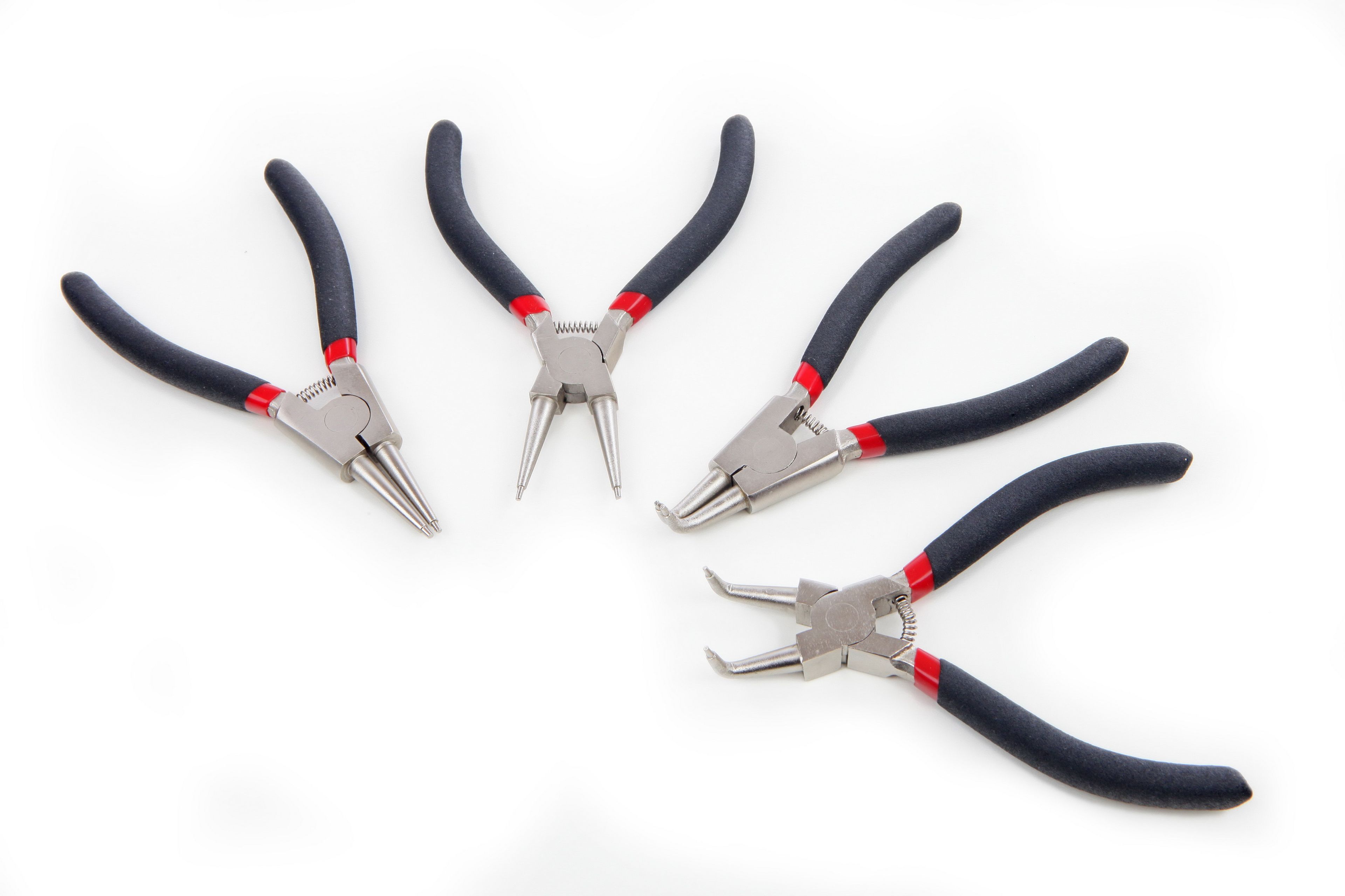 HBM 4 Delige 125 mm Seegerringtangenset, Borgveertangenset