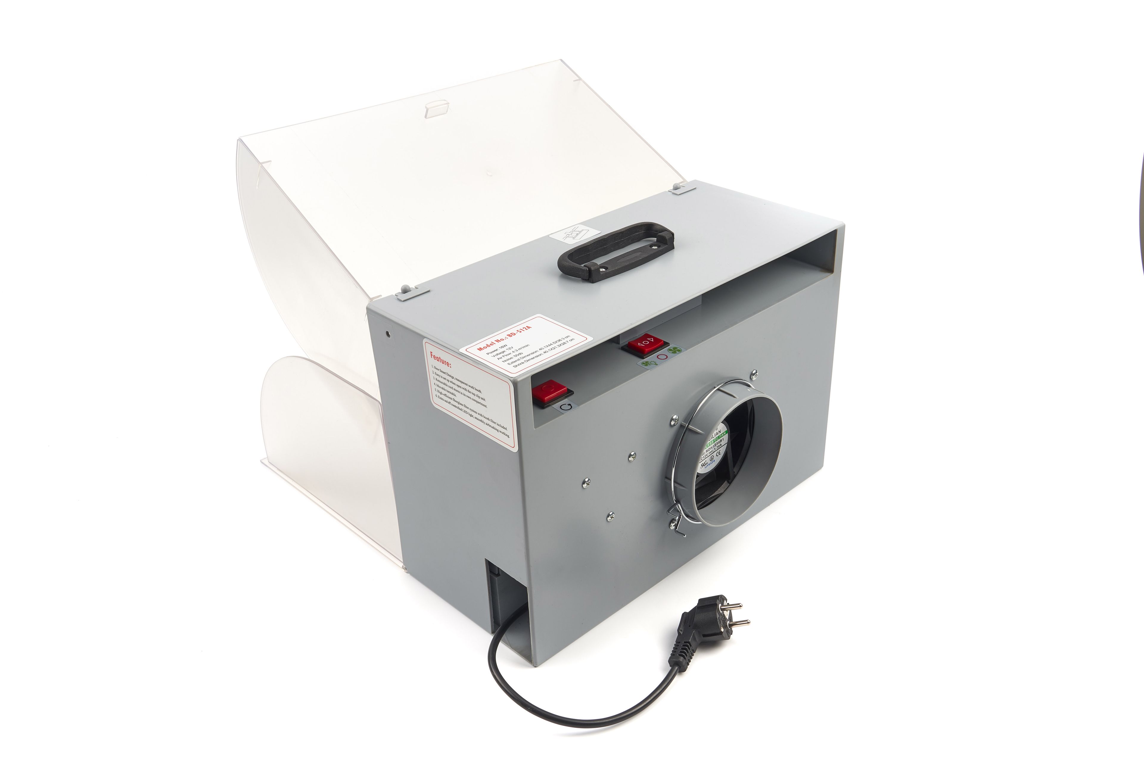 HBM Cabina di verniciatura per aerografo con illuminazione, estrazione, piattaforma girevole Image 8