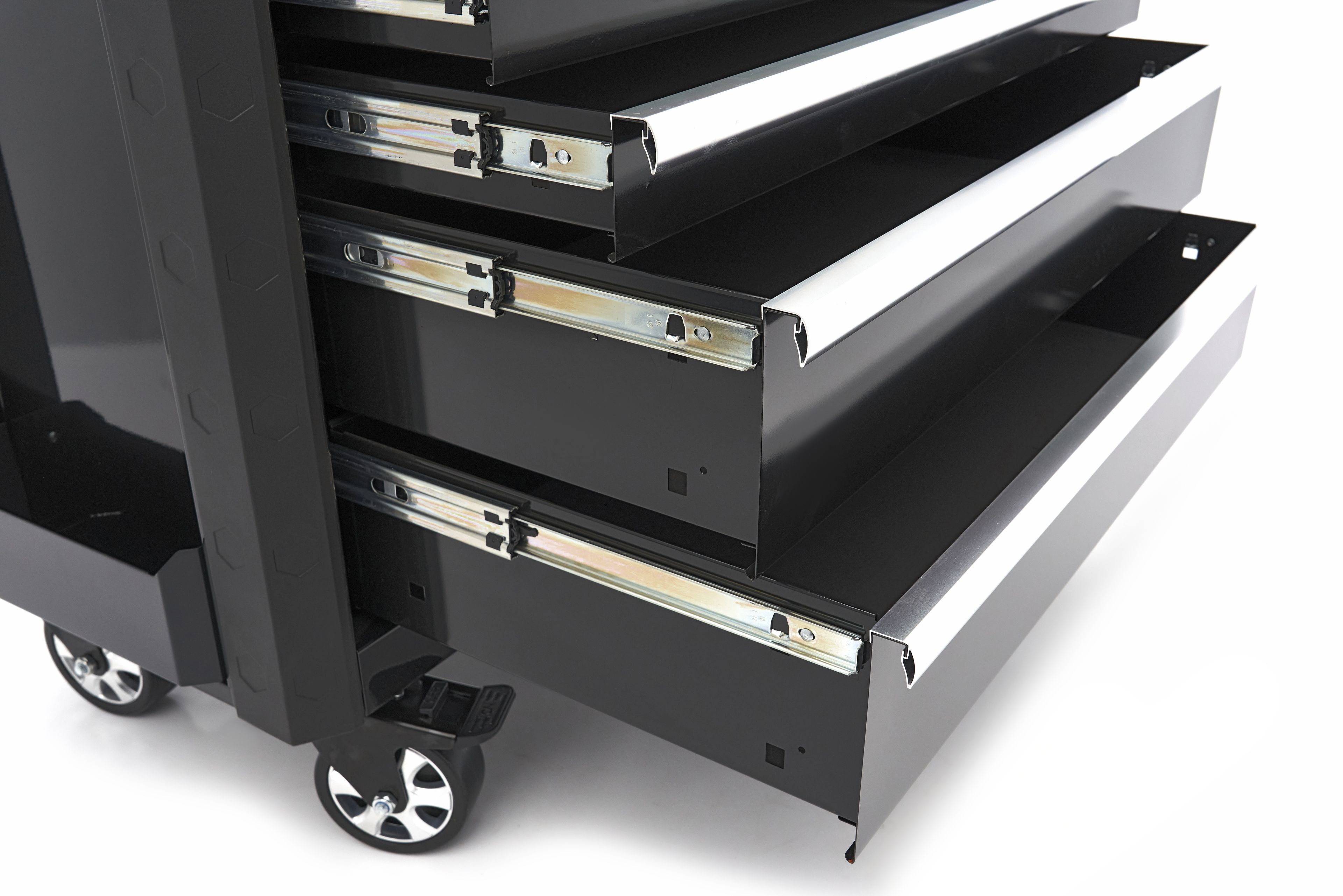 Carro de herramientas HBM con 6 cajones, 97 cm, negro Image 7