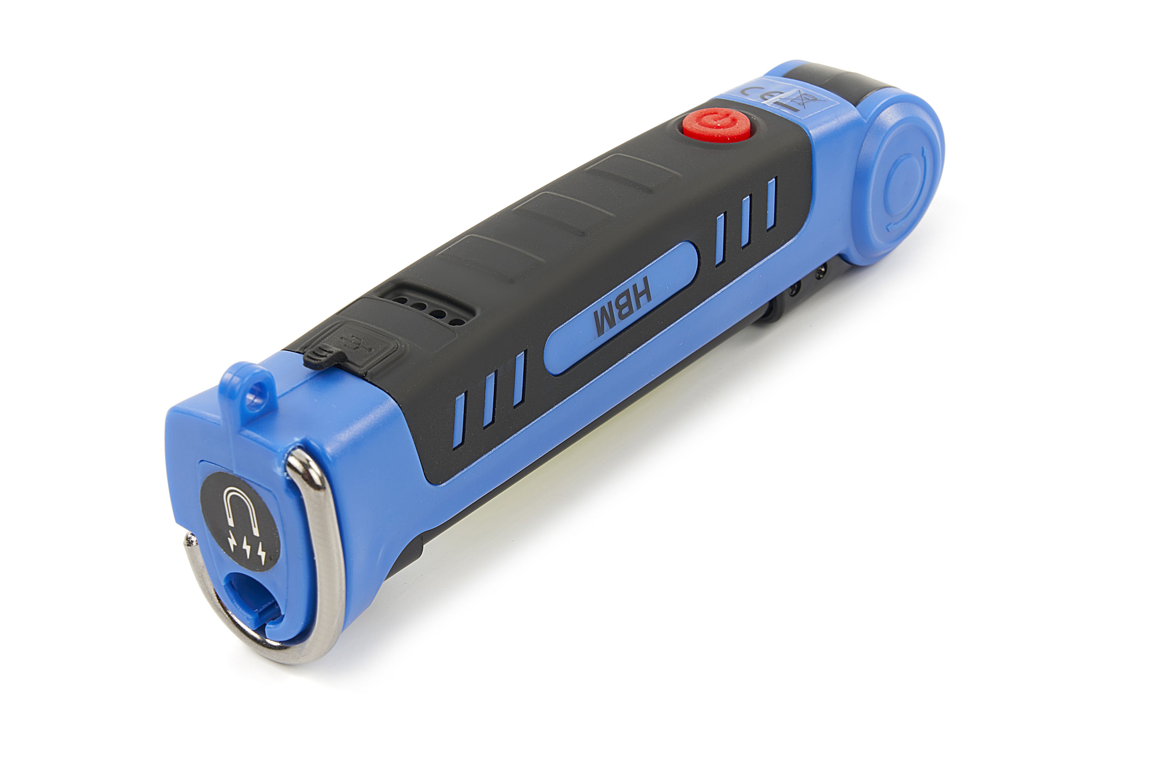 HBM Lampe LED professionnelle pliable et rechargeable 300 lumens avec crochet et aimant Image 5