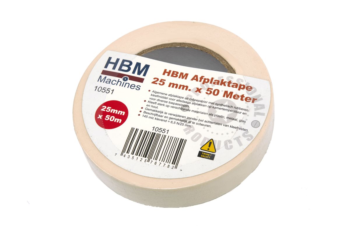 HBM Cinta de enmascarar 25 mm. x 50 Metros