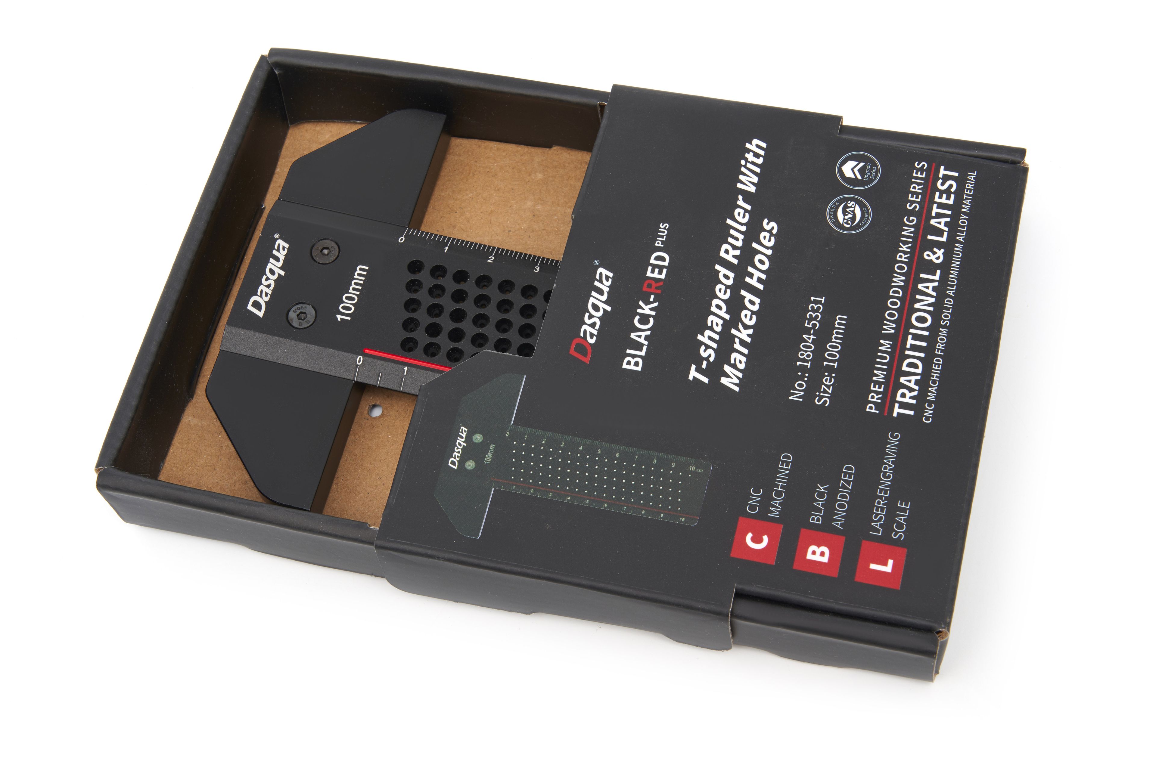 Dasqua Professionele Aluminium T Linialen Met Precisie Gatenmarkering 100 mm Image 6