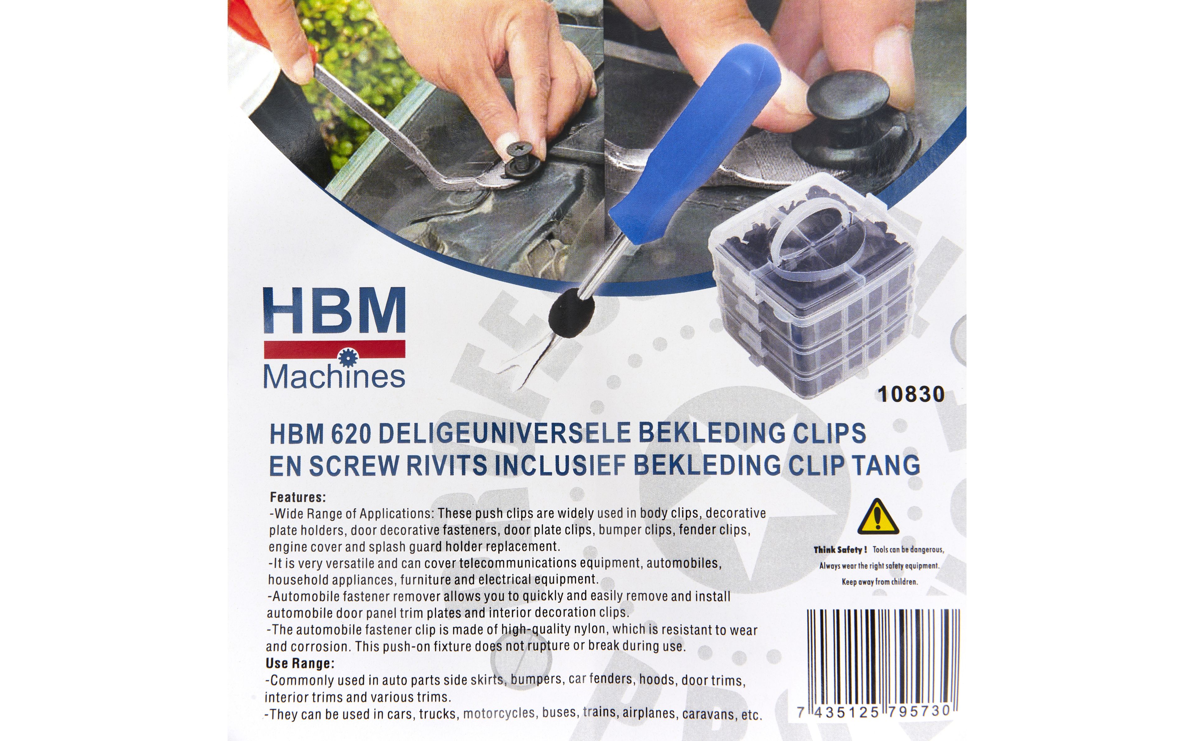 HBM Set de clips universels pour tapisseries et rivets à vis de 620 pièces, avec pince à clips pour tapisseries Image 7