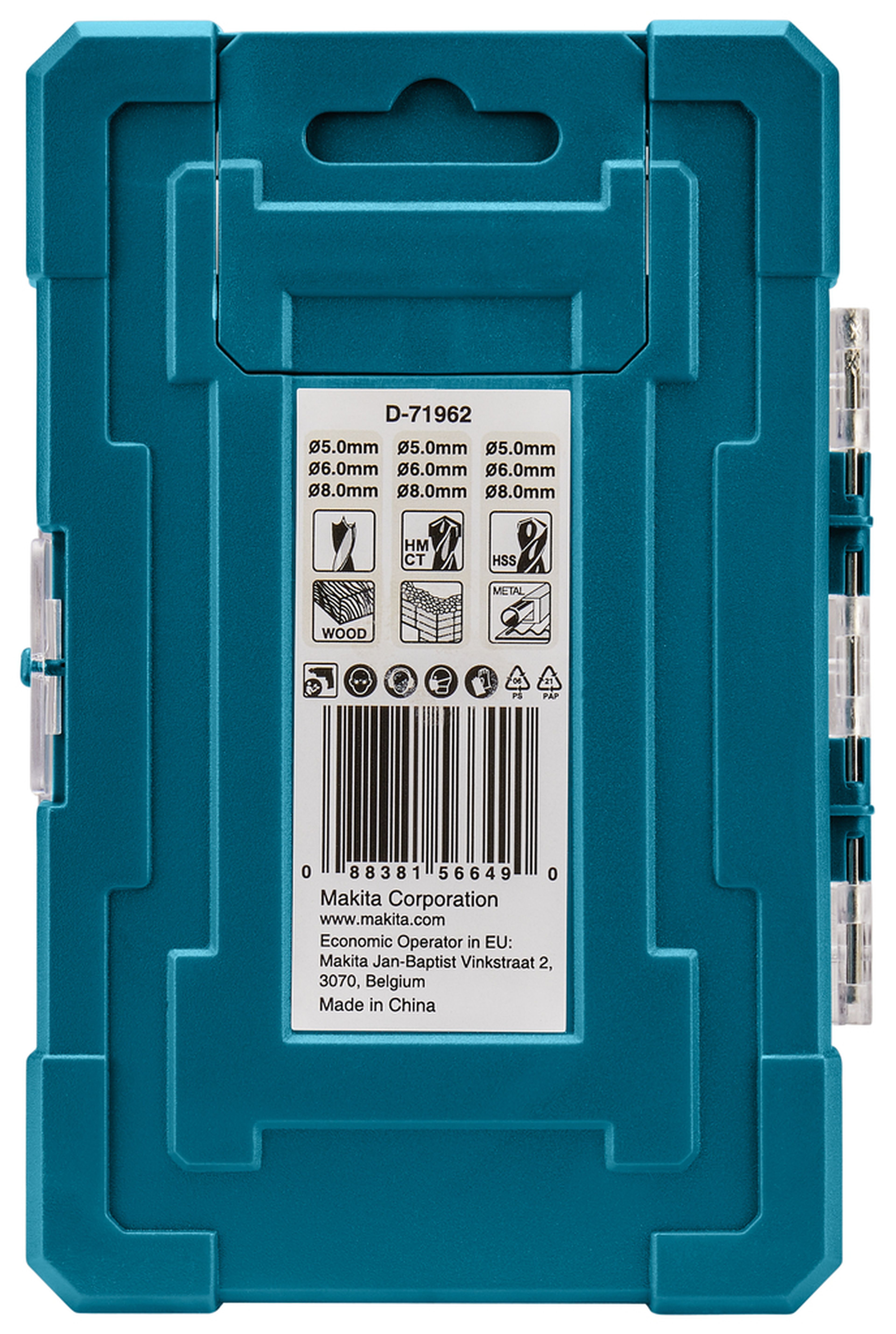 Set di punte Makita 9 pezzi per Pietra/Legno/Metallo D-71962 Image 8