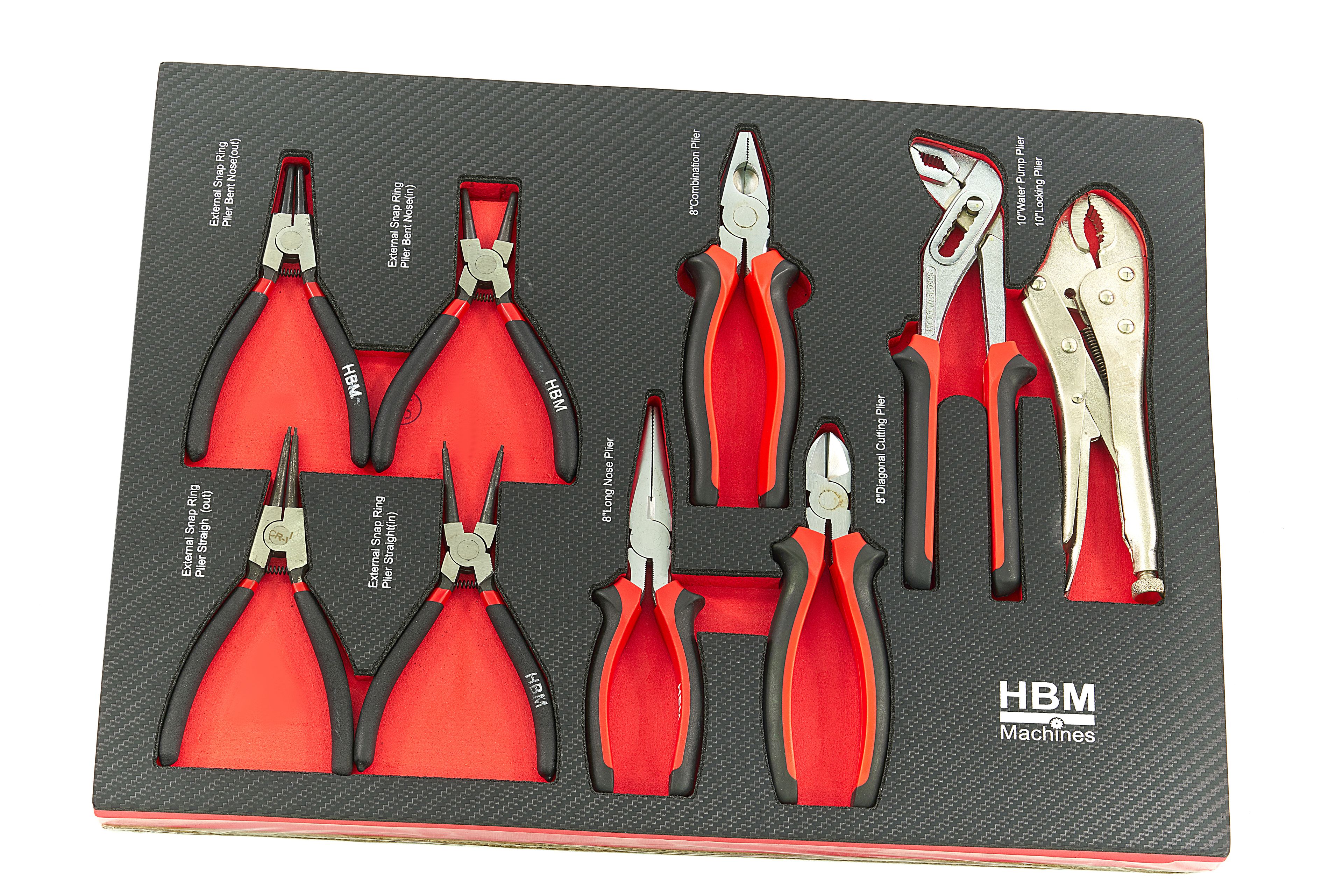 HBM 154 pezzi di ricarica per utensili premium per carrello portautensili - ROSSO Image 4