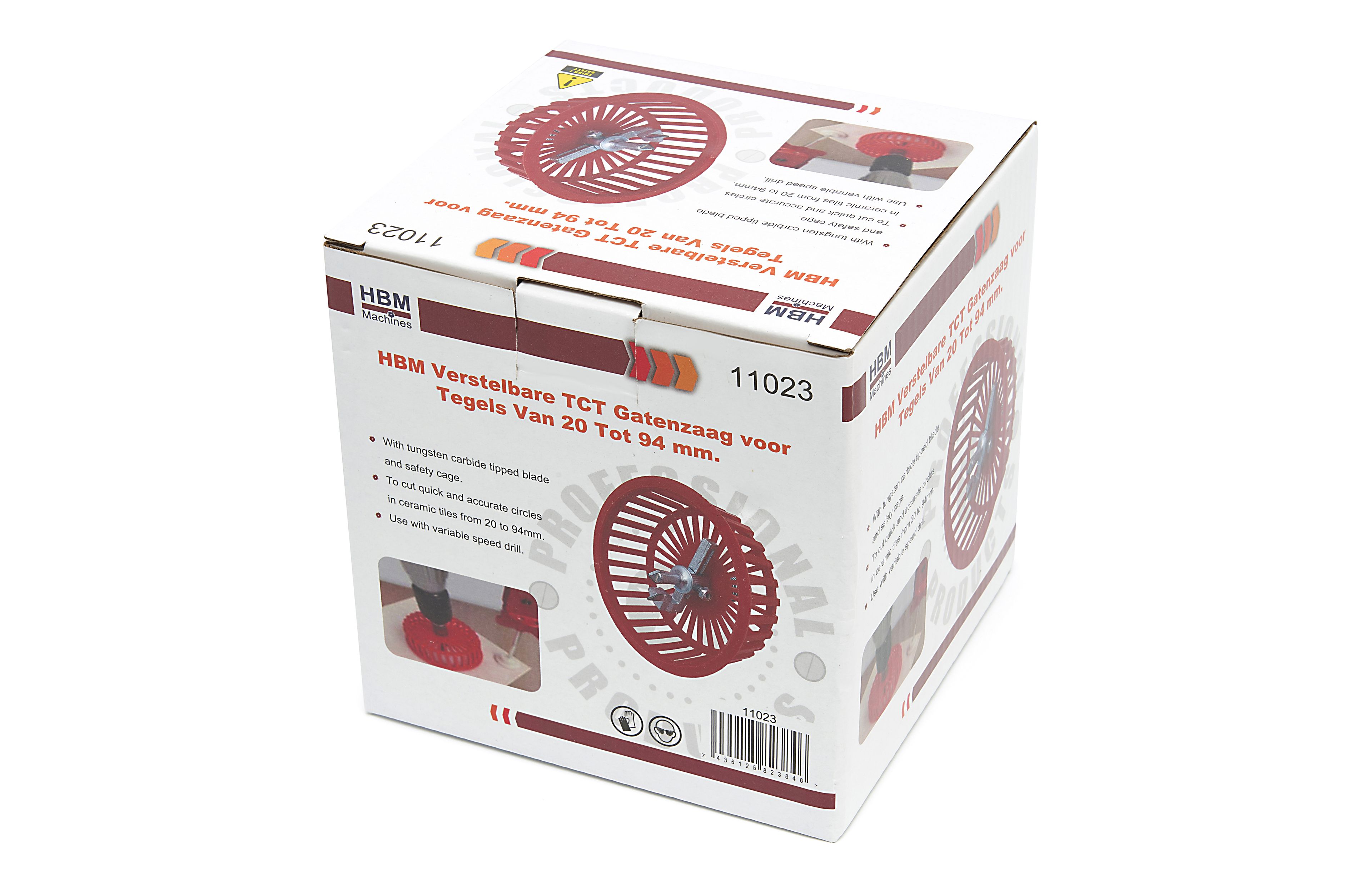 Scie cloche TCT réglable de HBM pour les carreaux de 20 à 94 mm. Image 4