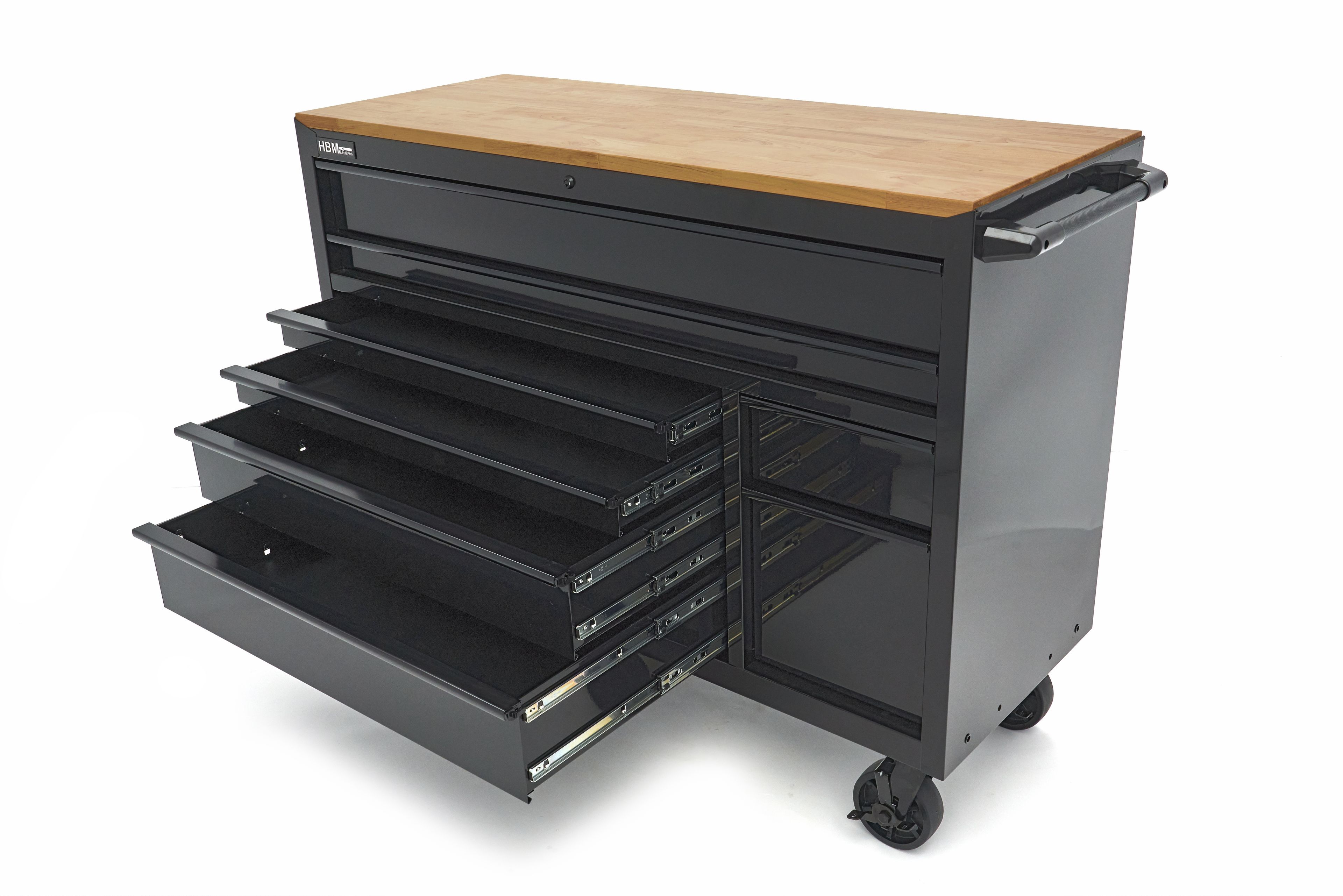 HBM gereedschapswagen, 8 laden, 142 cm, zwart Image 10