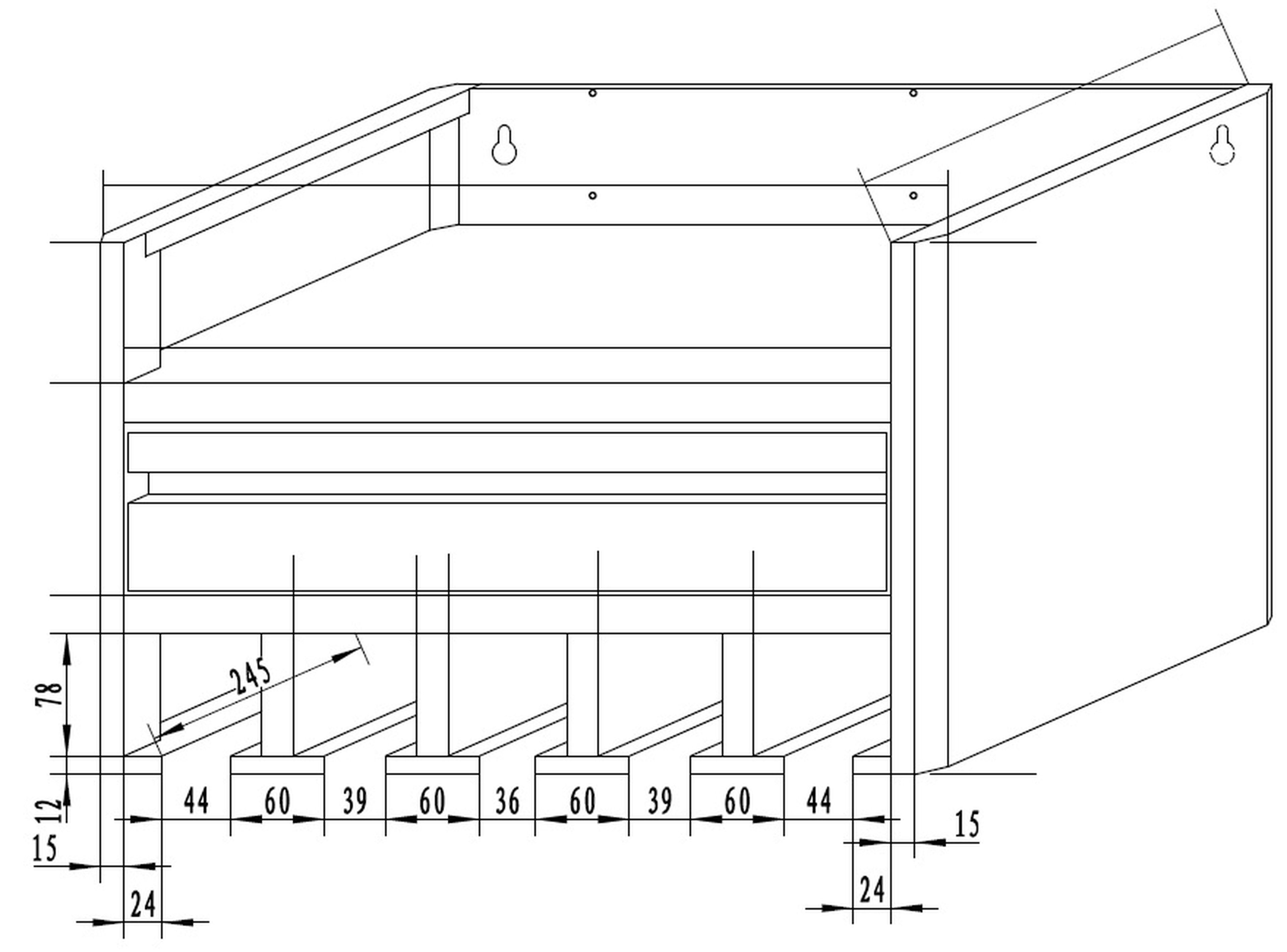 HBM Organizador de herramientas a batería, estantería de pared, con conexión a la red eléctrica Image 7