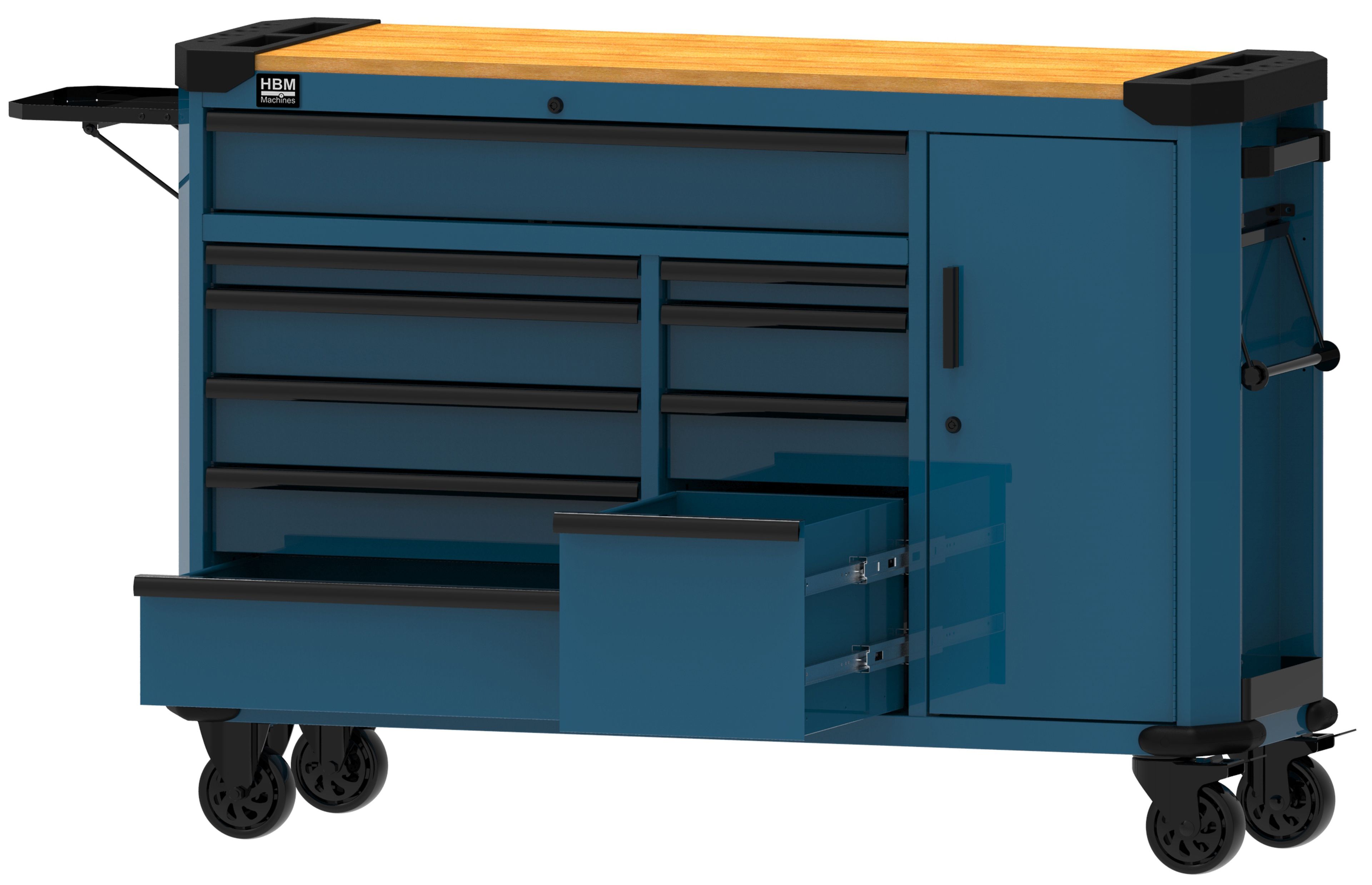 Carro de herramientas HBM de 10 cajones de 147 cm en azul Image 2