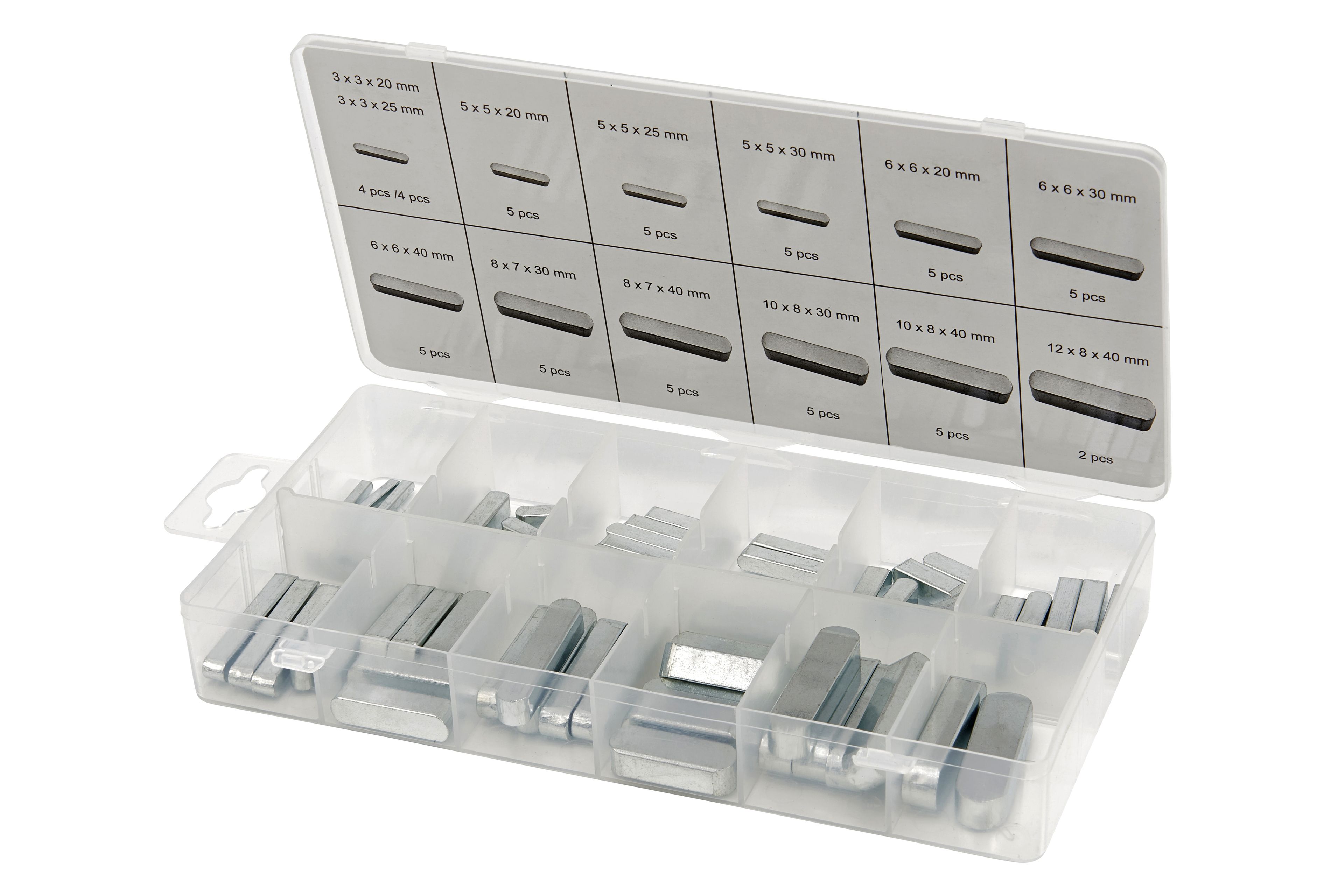 HBM Assortiment de cales 60 pièces