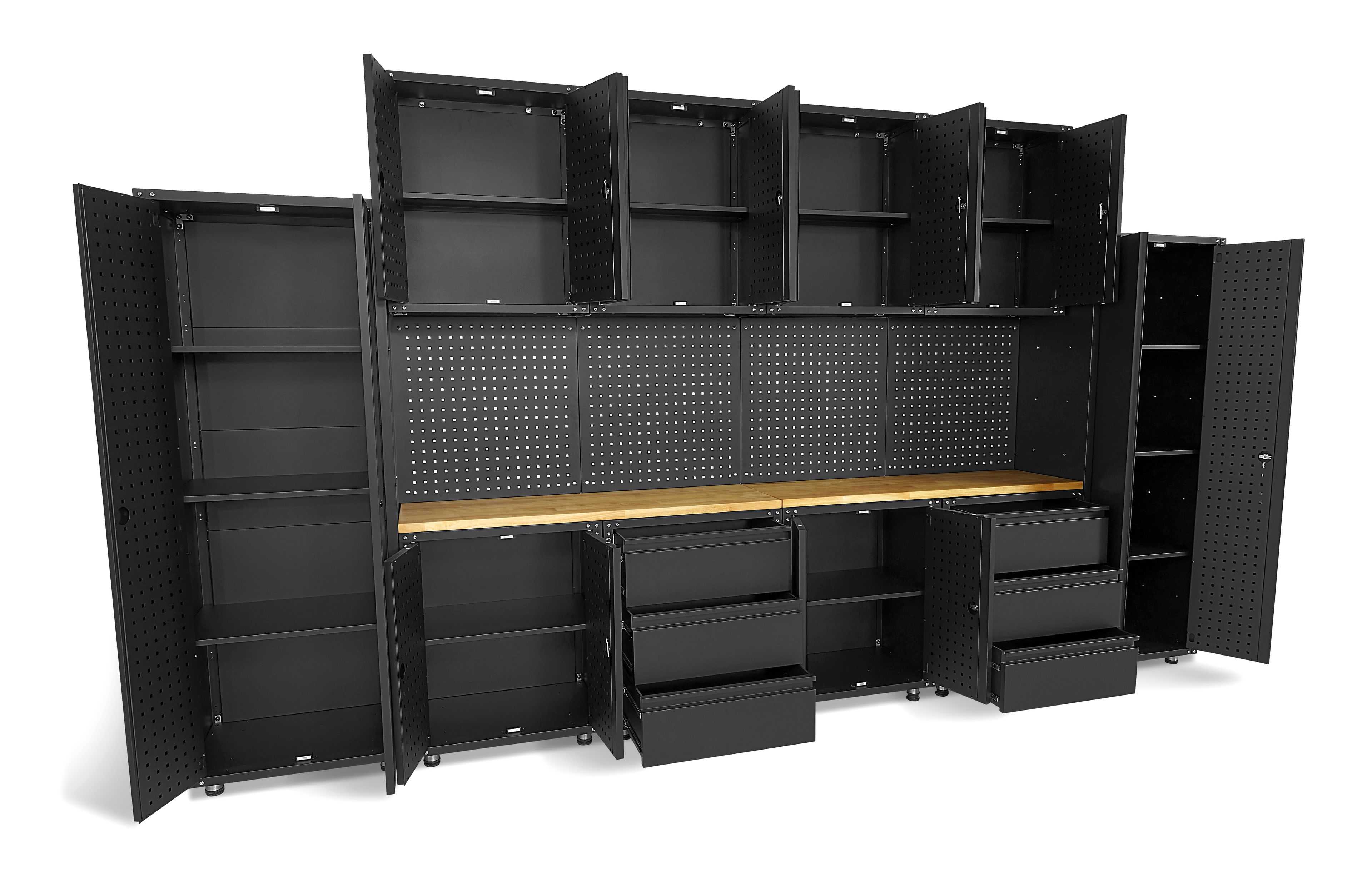 Système d'atelier modulaire premium HBM, 16 pièces, noir mat Image 8