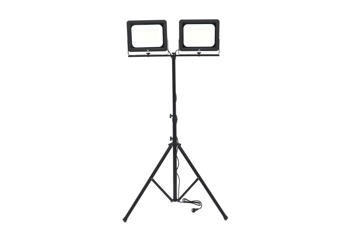 HBM doble foco LED de obra con trípode 5000 K