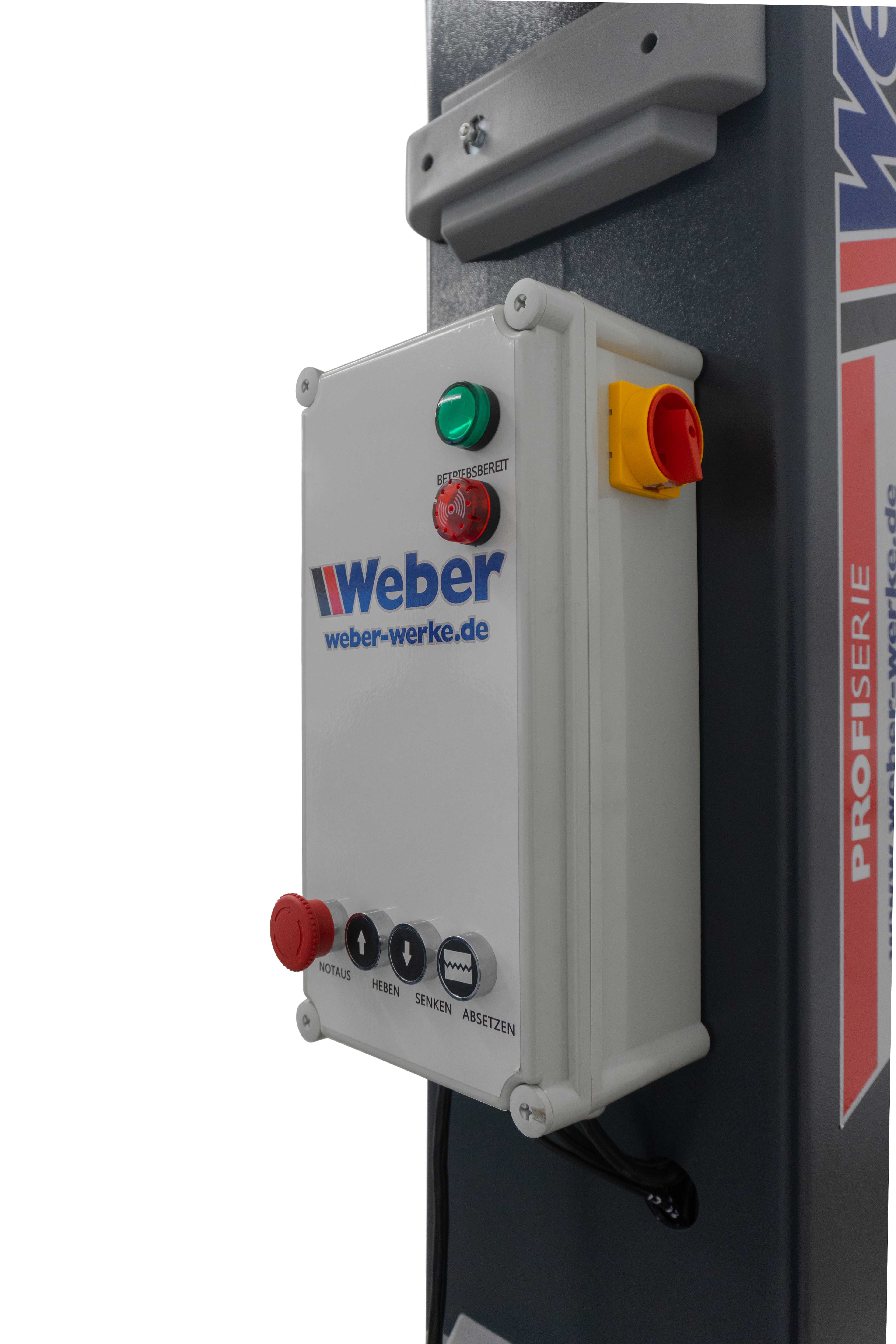 Weber professionele 2 koloms hydraulische hefbrug 4,2 ton met elektronische ontgrendeling zwart Image 2