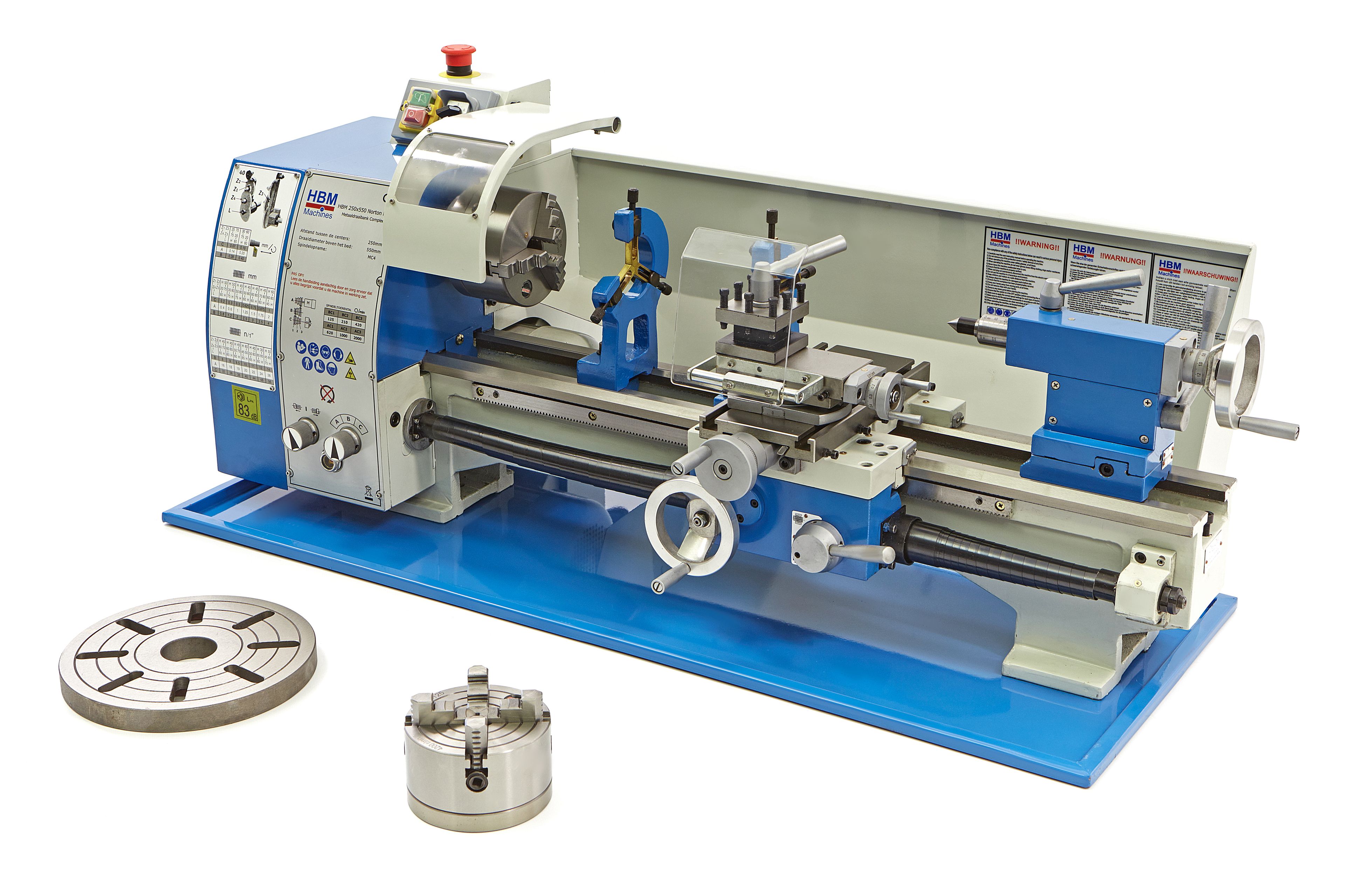 HBM metaaldraaibank 250 x 550 norton