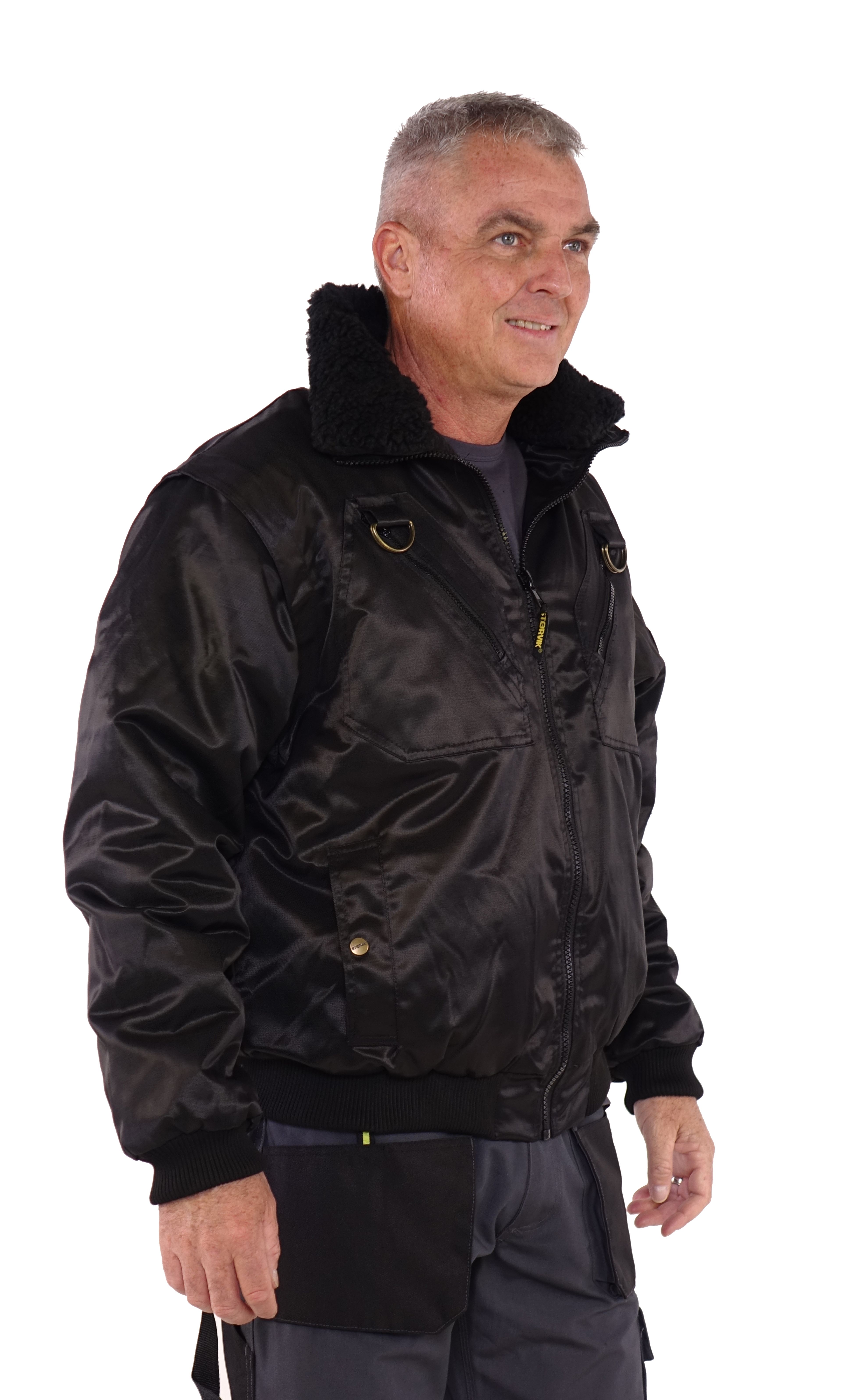 Storvik Stockholm Workjacket Pilot Jacket Noir M Image 9