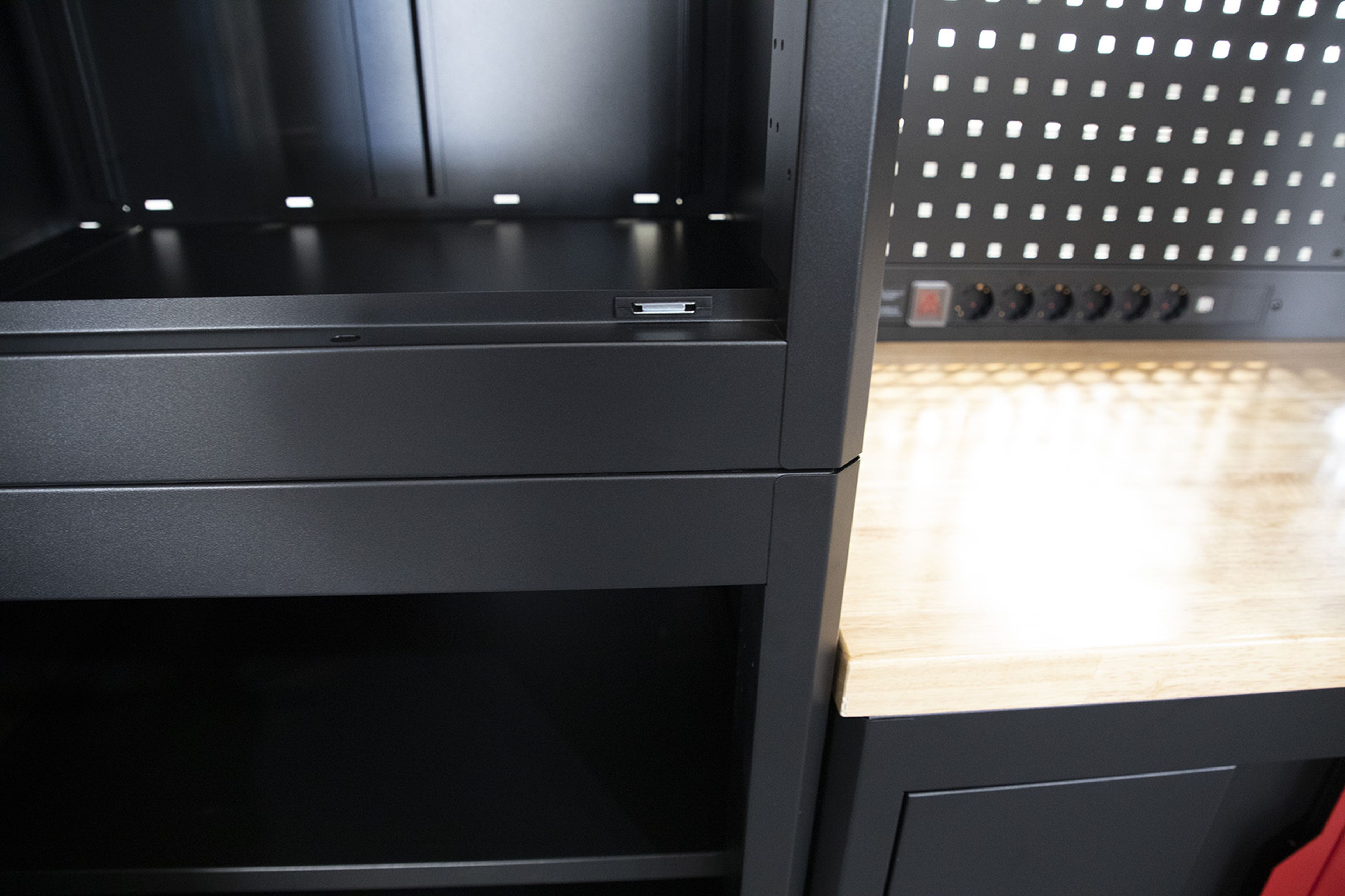 HBM expert modulair werkplaatssysteem, 10-delig, zwart rood Image 14