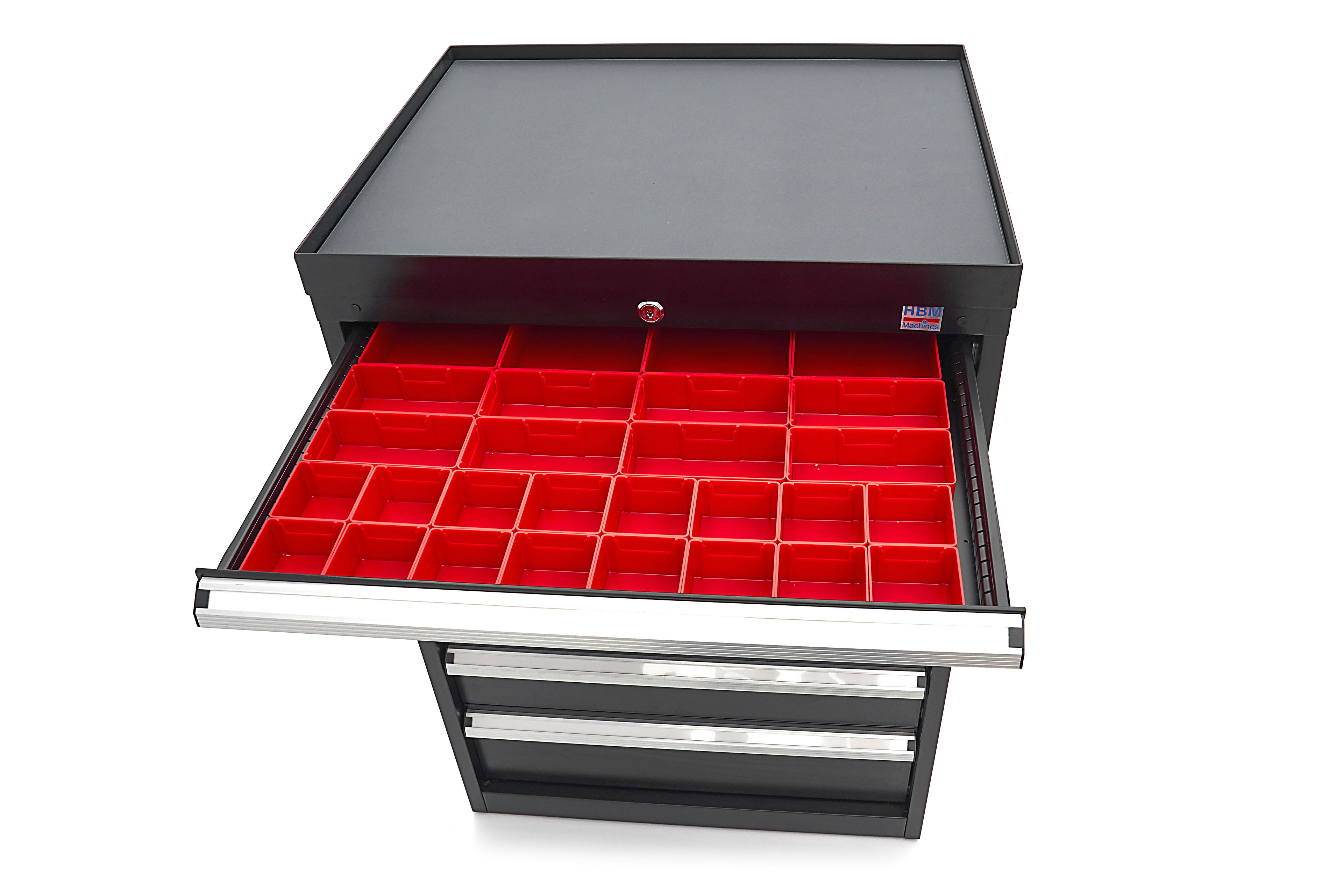 HBM Armoire à outils à 8 tiroirs 72 x 58 x 100 cm noire Image 13