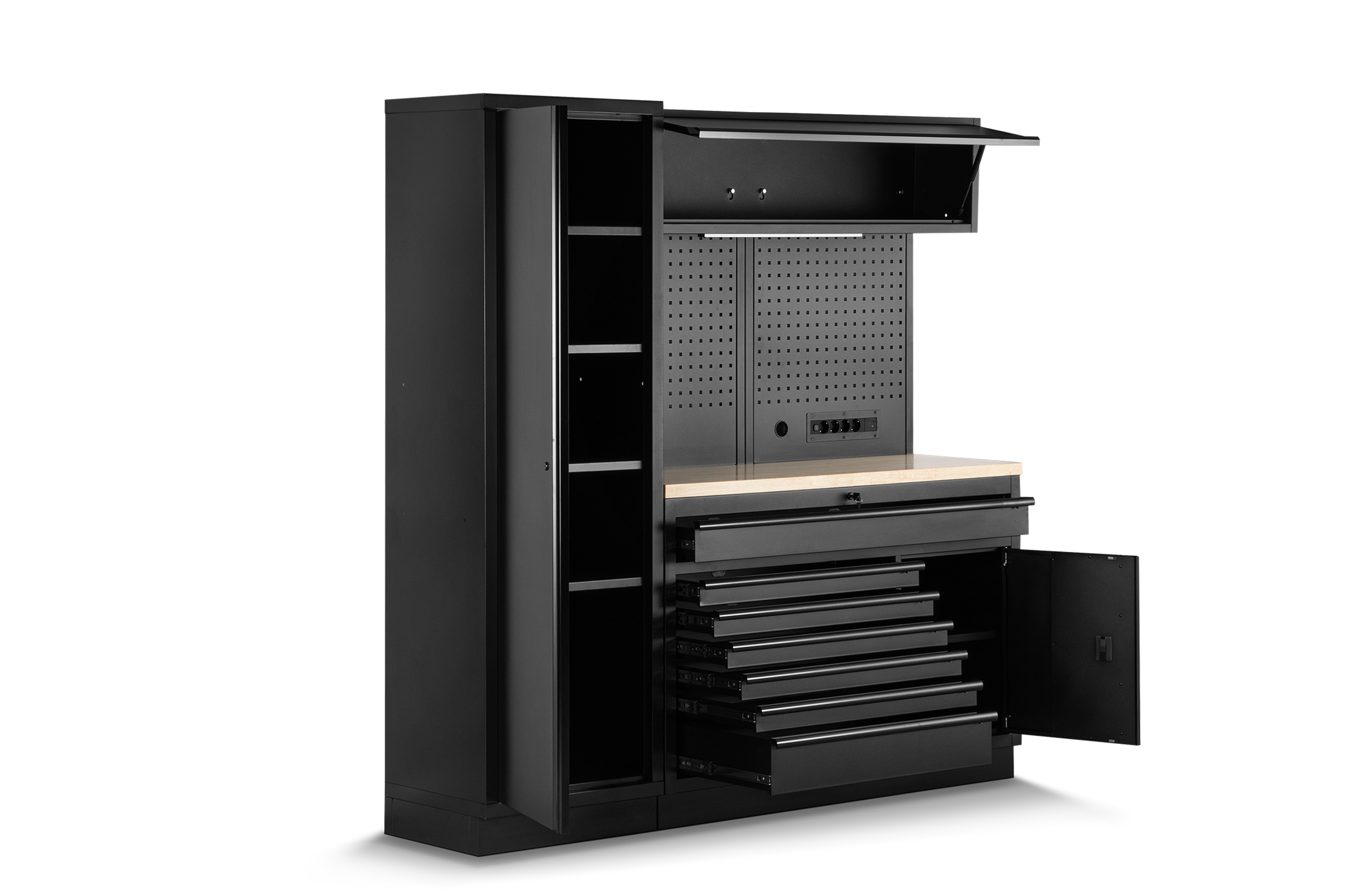 HBM modulair werkplaatssysteem 6-delig, zwart Image 5