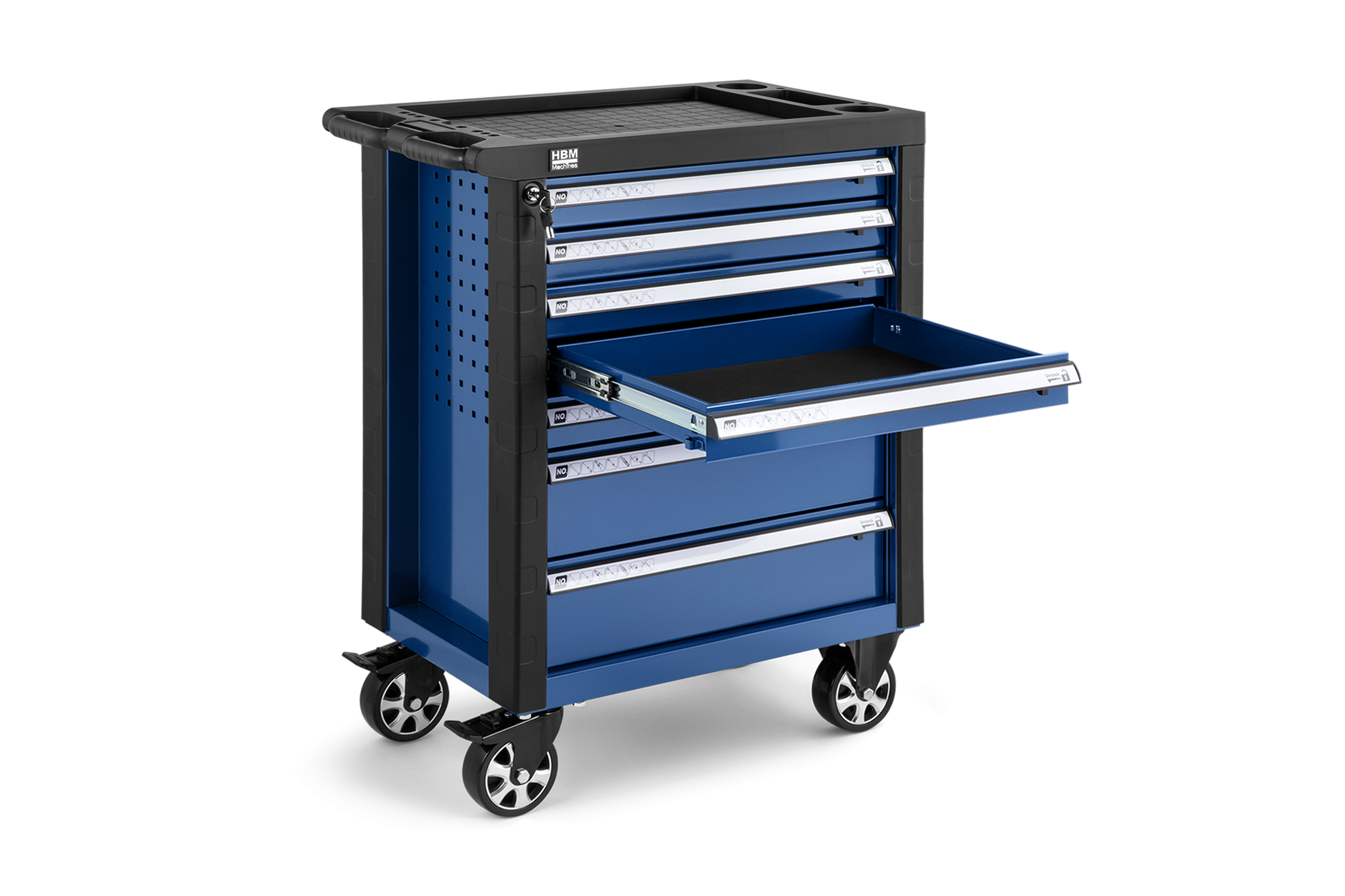 HBM Werkzeugwagen mit 7 Schubladen, 76,5 cm, blau Image 5