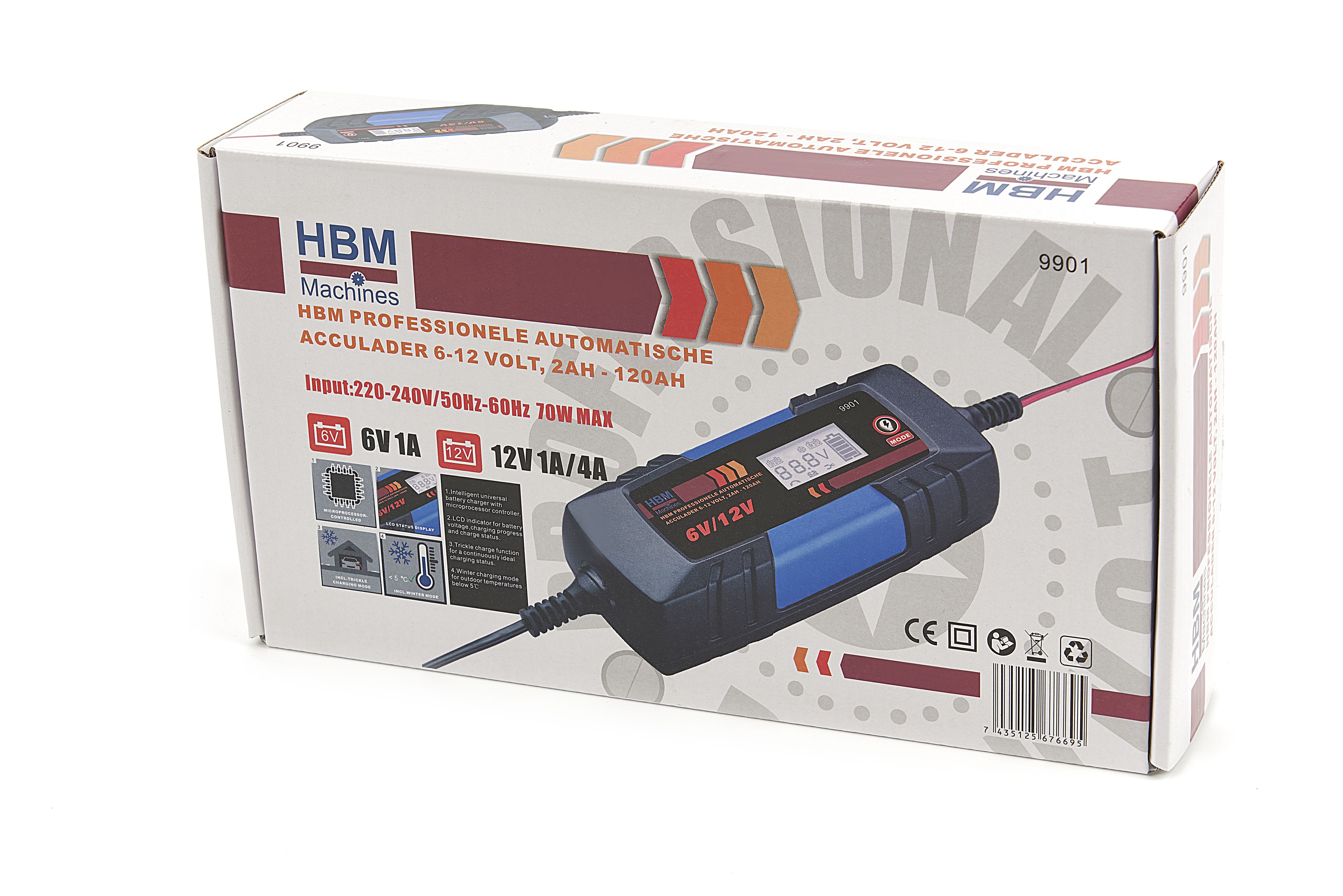 HBM Professionele Automatische Acculader 6-12 Volt Image 4
