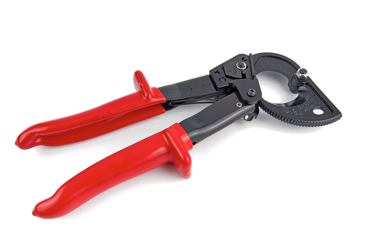 Tijeras para cables HBM de 240 mm, tenazas para cortar cables con función de rebajo.
