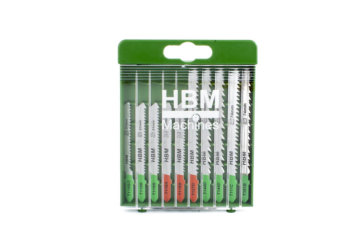 Conjunto de hojas de sierra de calar profesional de 10 piezas de HBM