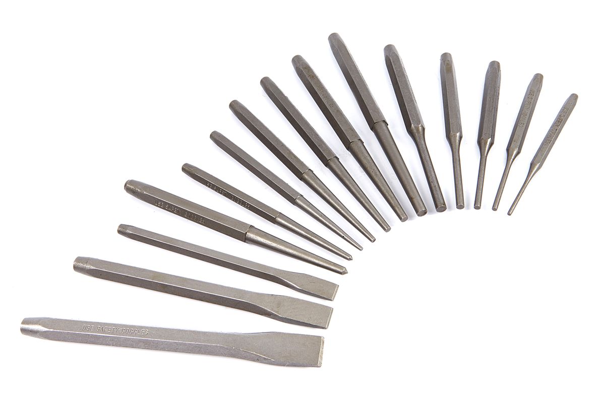 Conjunto de 16 Piezas de Extractor de Pasadores y Cinceles Fríos HBM