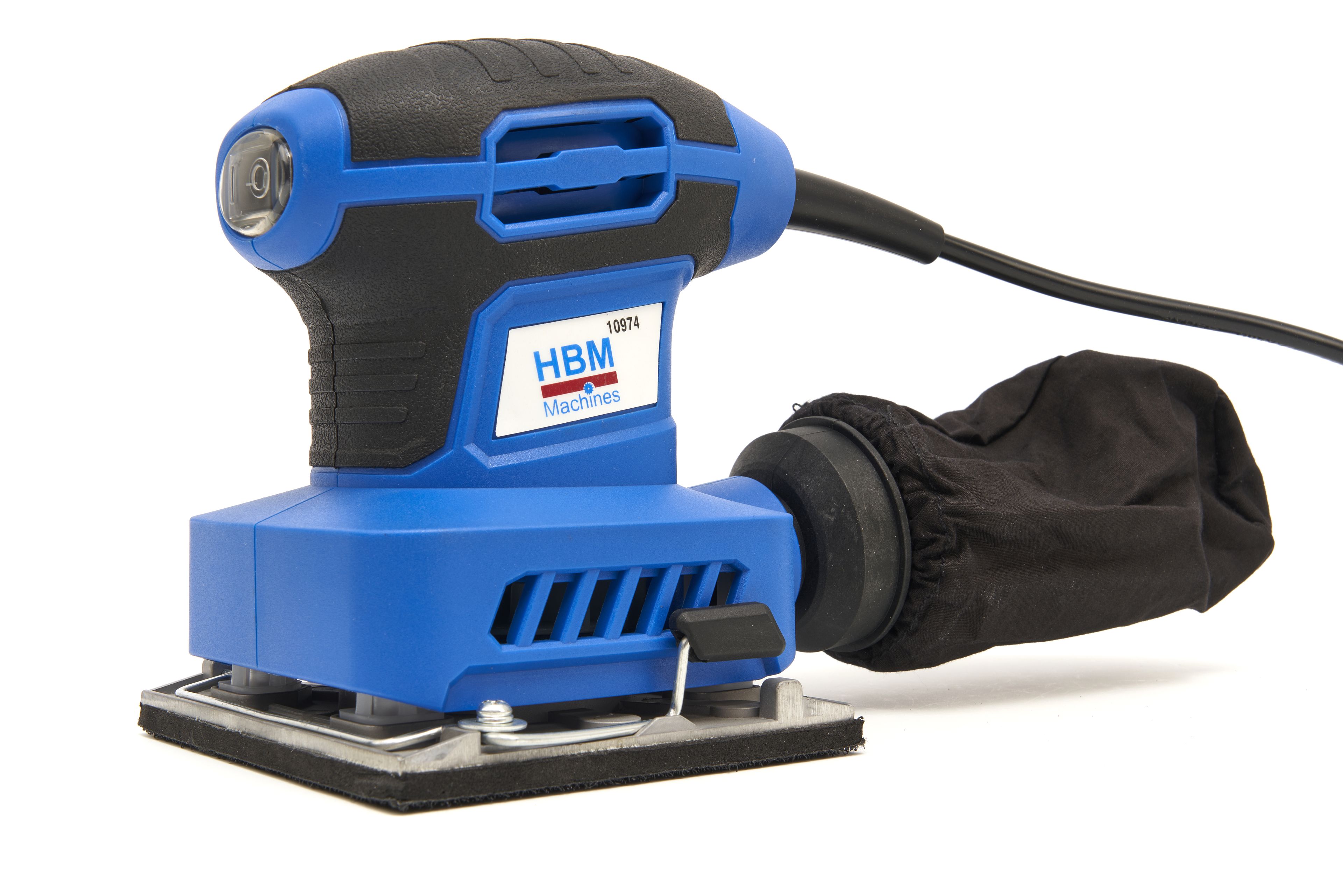 HBM Ponceuse orbitale, ponceuse à main 240 Watts avec 12 feuilles abrasives. Image 2