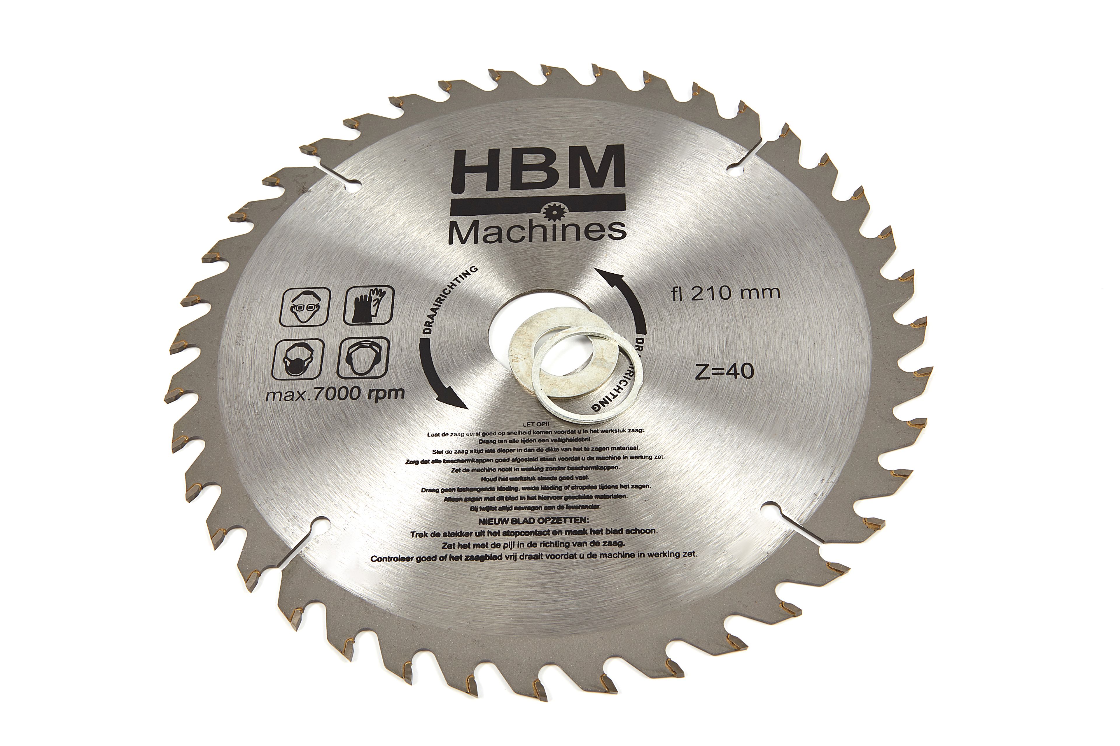 HBM Sierras circulares de madera 210 mm 40 Dientes Image 3