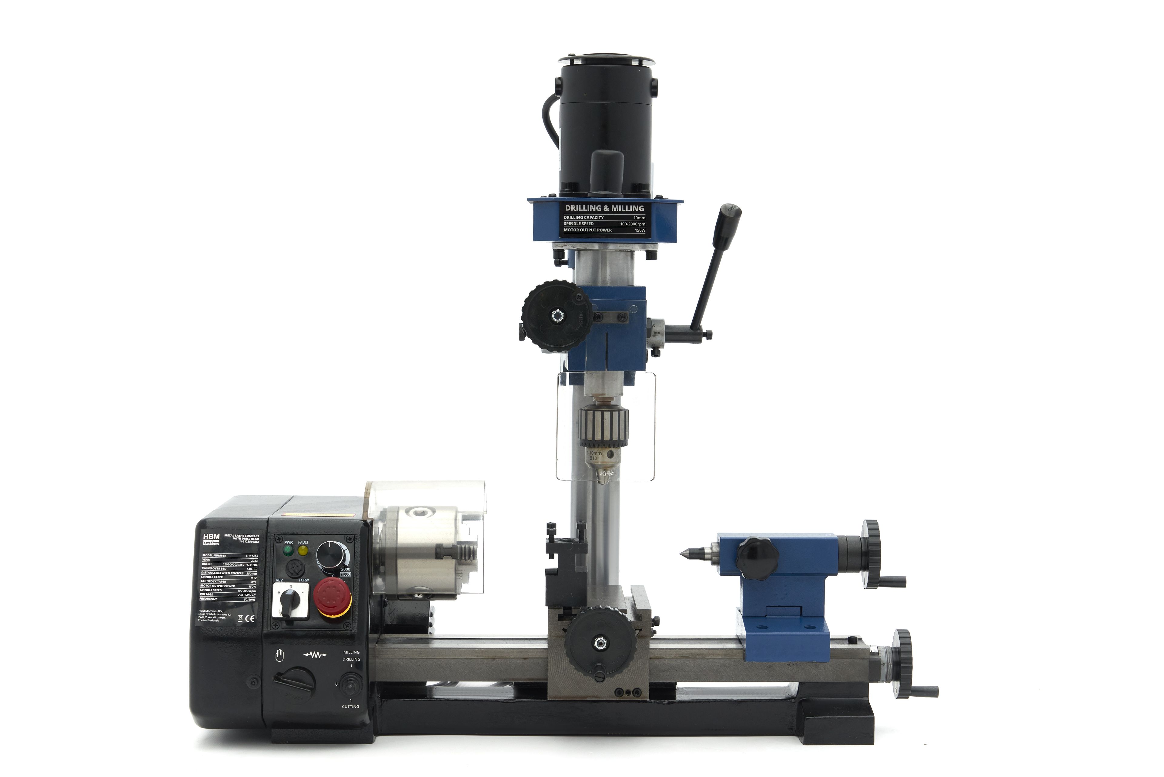 HBM mini tornio per metallo 140 x 250 compact BF Image 6