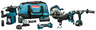 Makita juego combinado de 7 piezas para atornillar (de impacto), taladrar (percutor), amolar, cortar y con herramienta multifunción, DLX7031TX1 Image 1