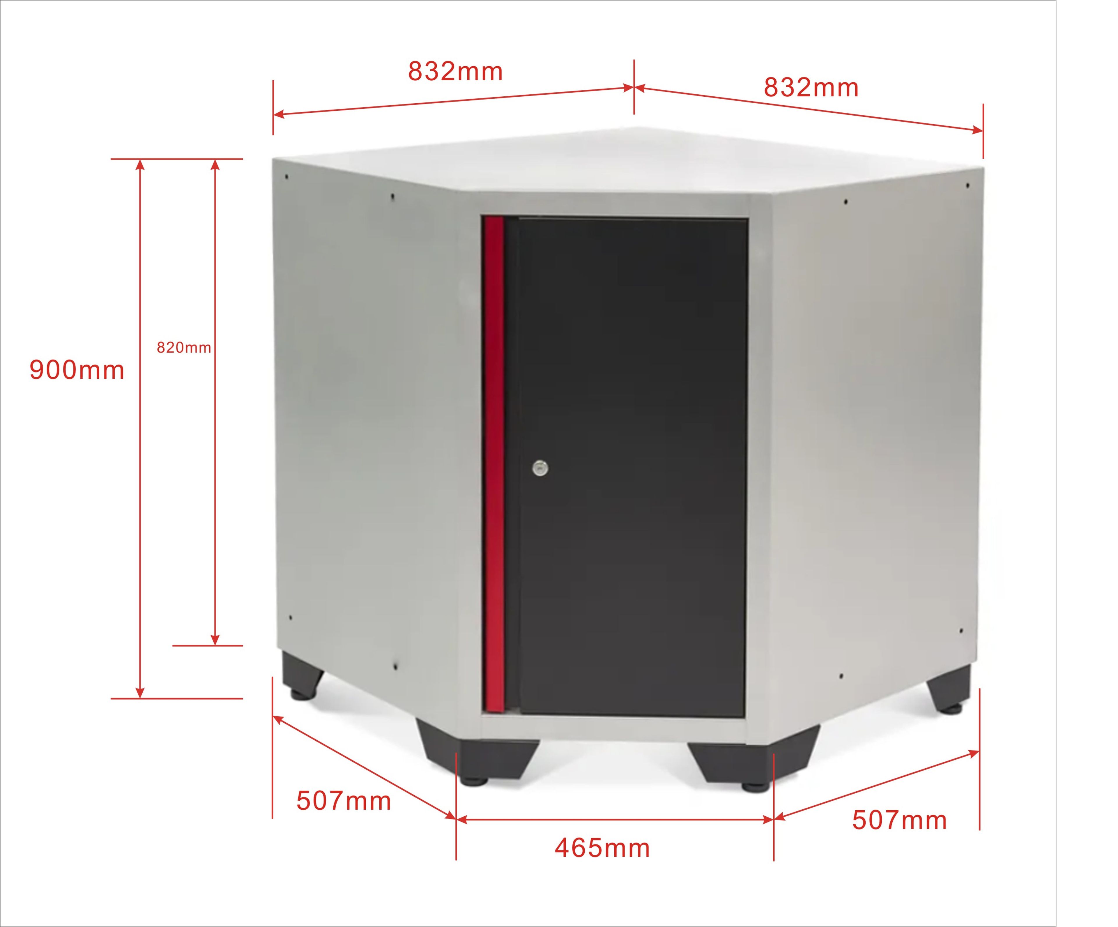 HBM Deluxe Onderkast Hoek Met Deur Voor Werkplaatsinrichting Image 13