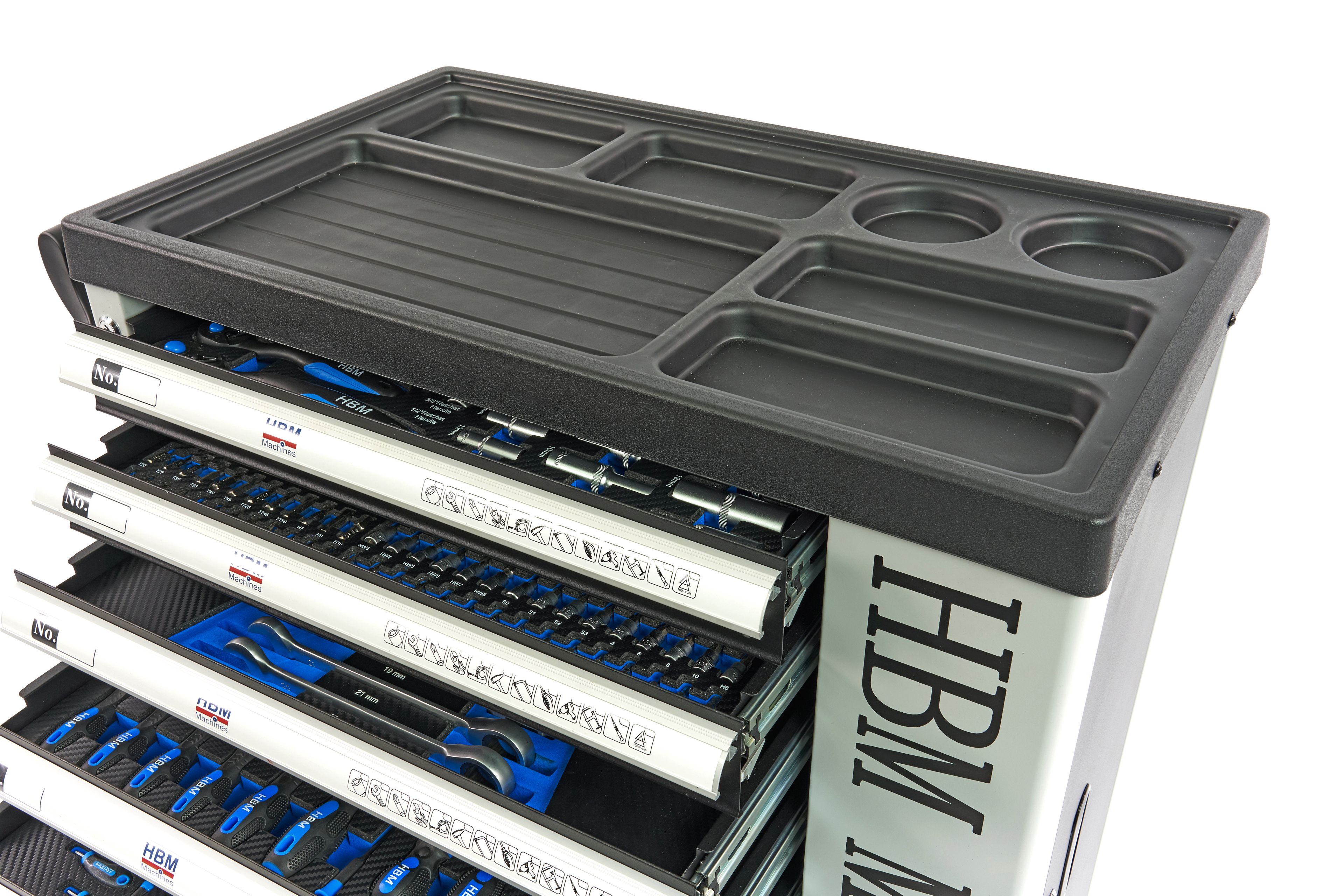 HBM servante à outils garnie 262 pièces, noir Image 30