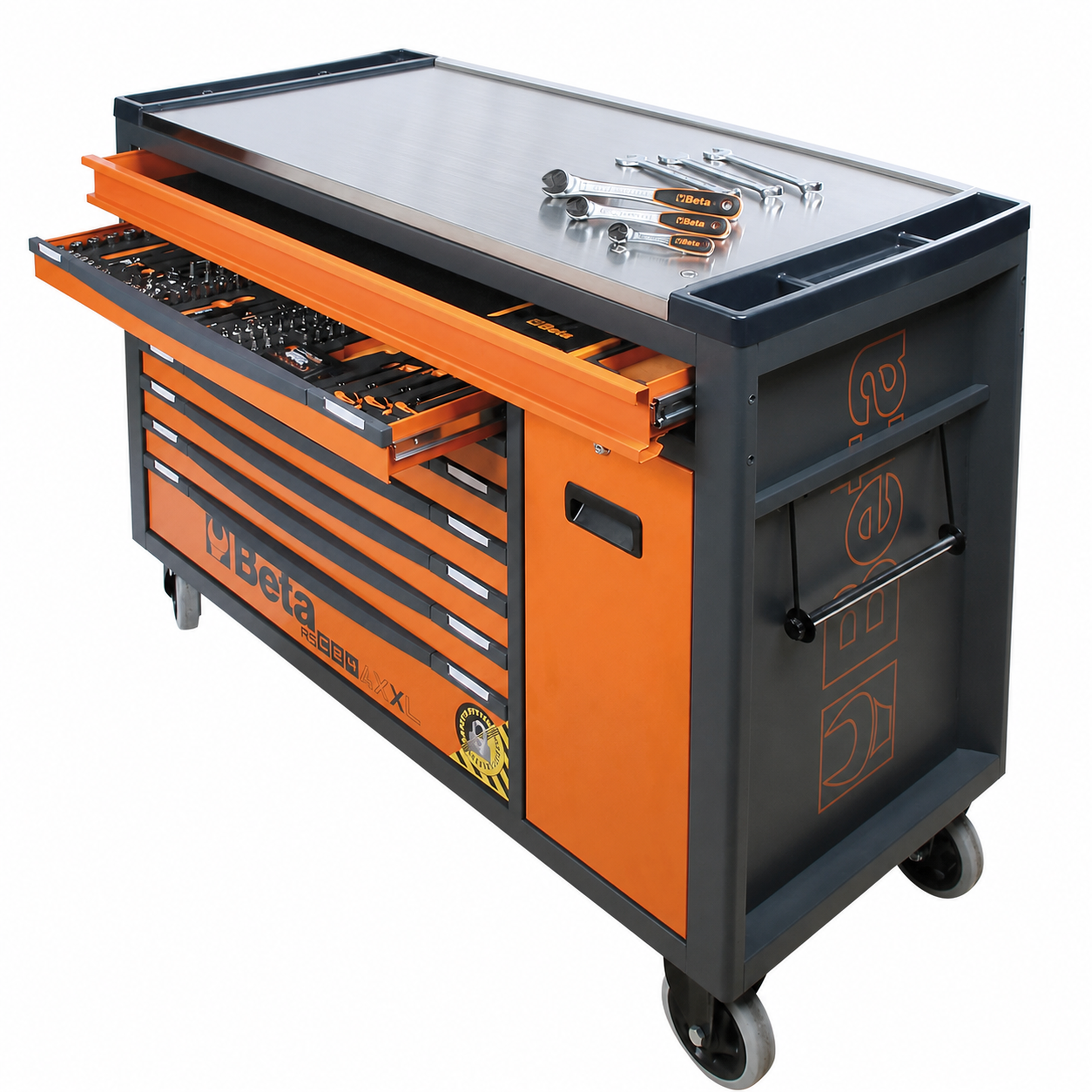 Beta carrello portautensili 8 cassetti, 1061 pezzi, BW 2400 RSC24AXXL-O, arancione Image 2